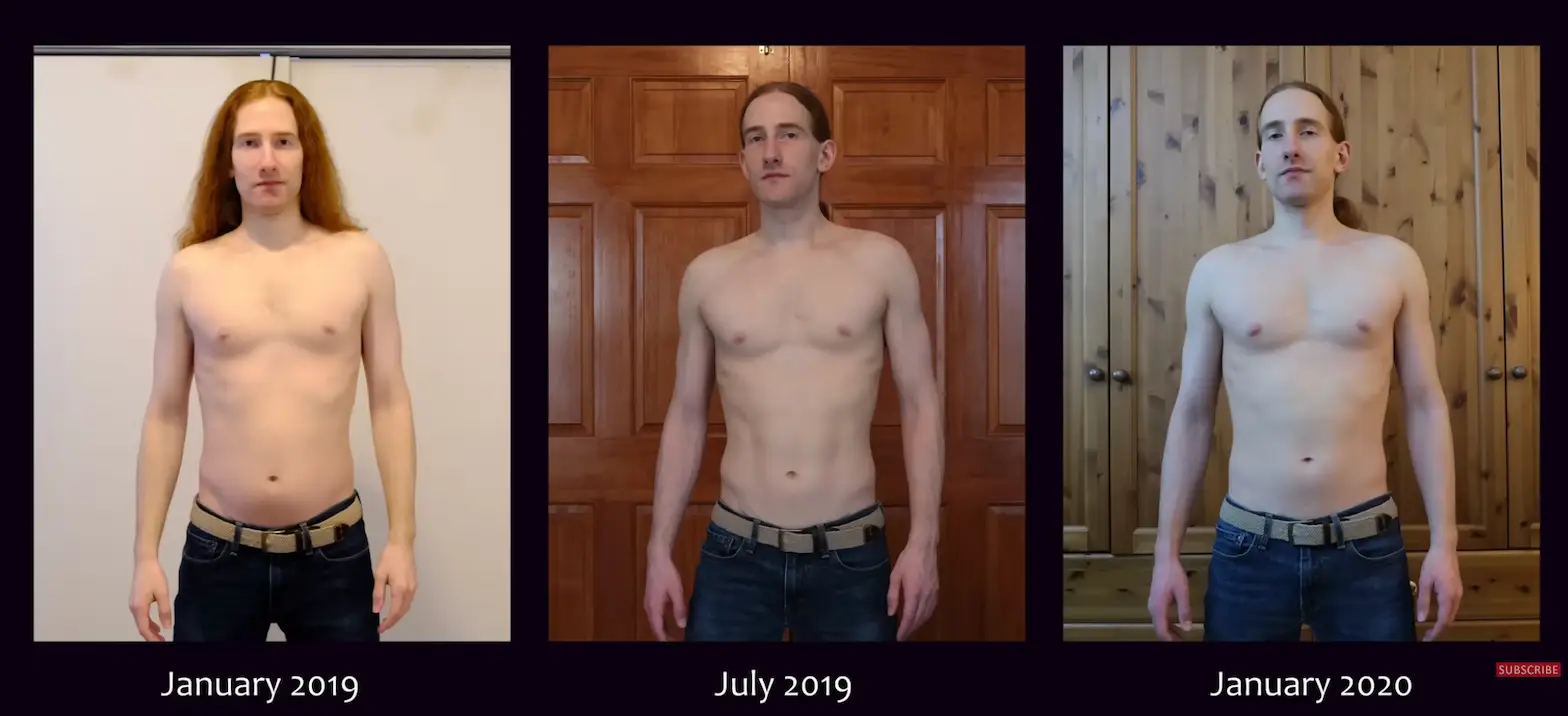 Whyte shared before and afters (YouTube/James Stewart Whyte)
