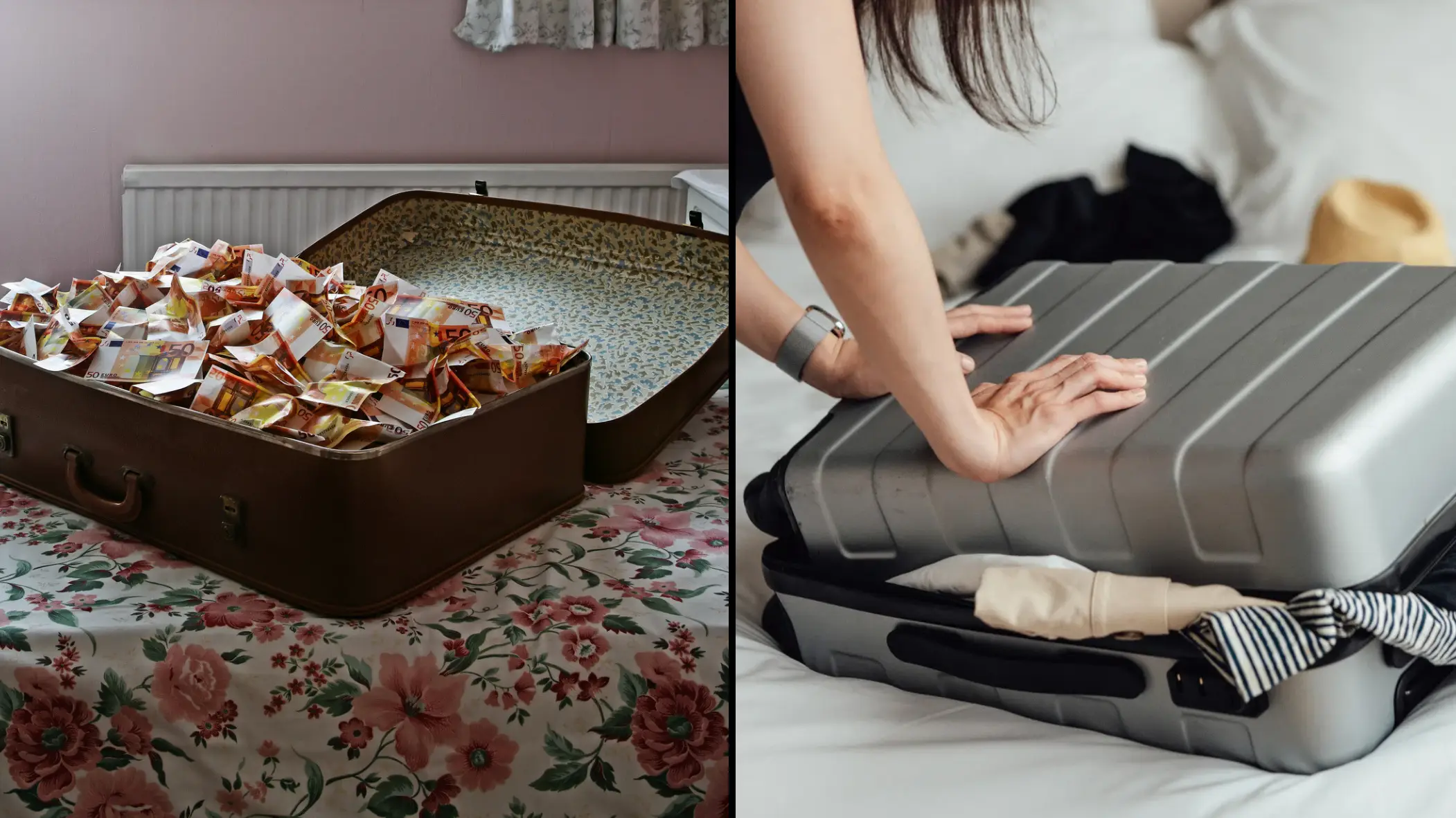 Man spent £11 on passenger's abandoned suitcase and 'found £9,000 rolled up inside'