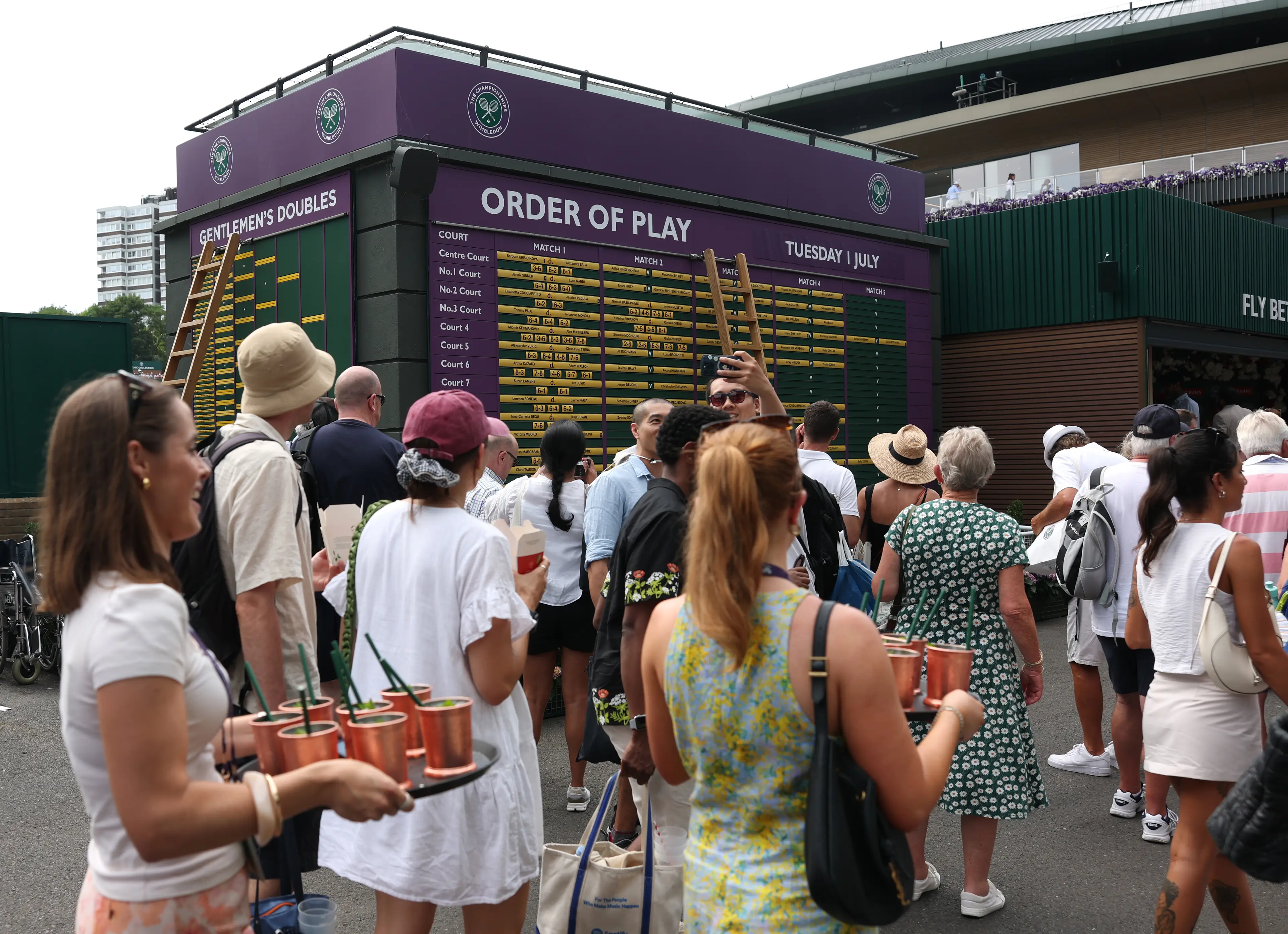 Dropping one of those trays of drinks could very well leave your finances in tatters (Julian Finney/Getty Images)