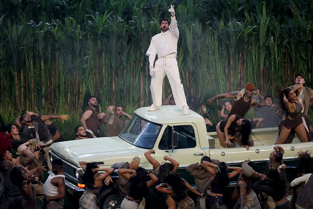 Bad Bunny performed during the 2026 Super Bowl halftime show (Eric Thayer/Los Angeles Times/Getty Images)