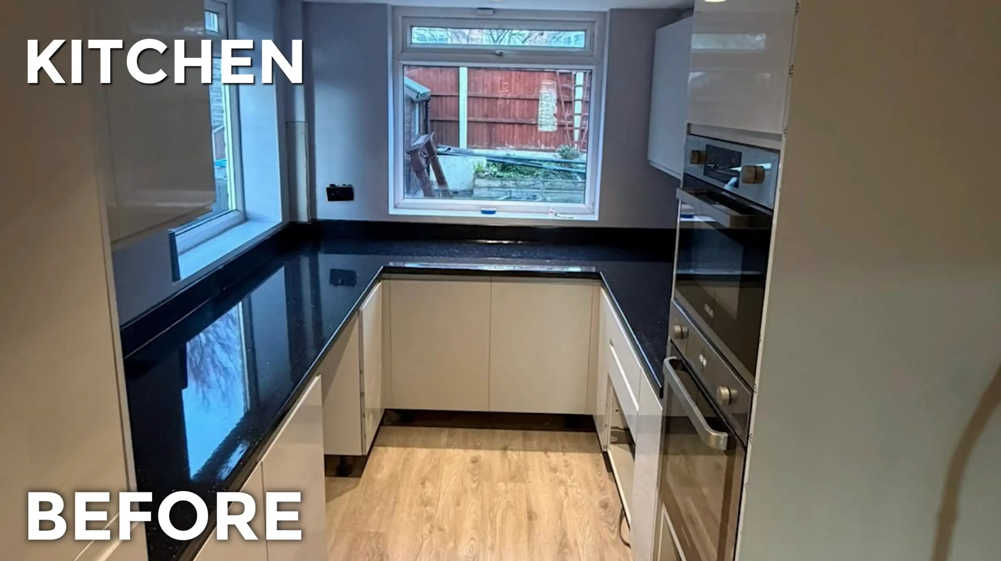 The kitchen was where the most damage occurred (YouTube/Ginge+)