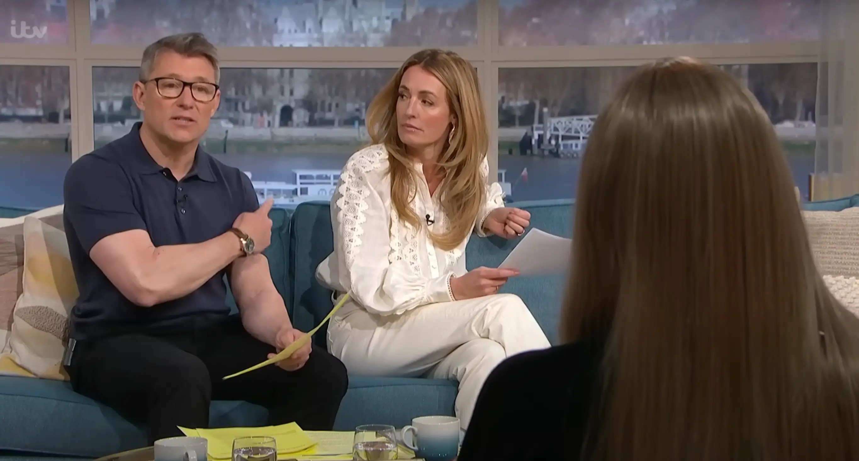 Lisa alongside Ben Shephard and Cat Deeley.