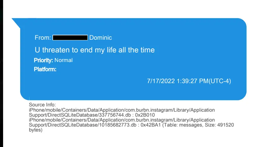 Texts included in the files are shocking (Strongsville PD)