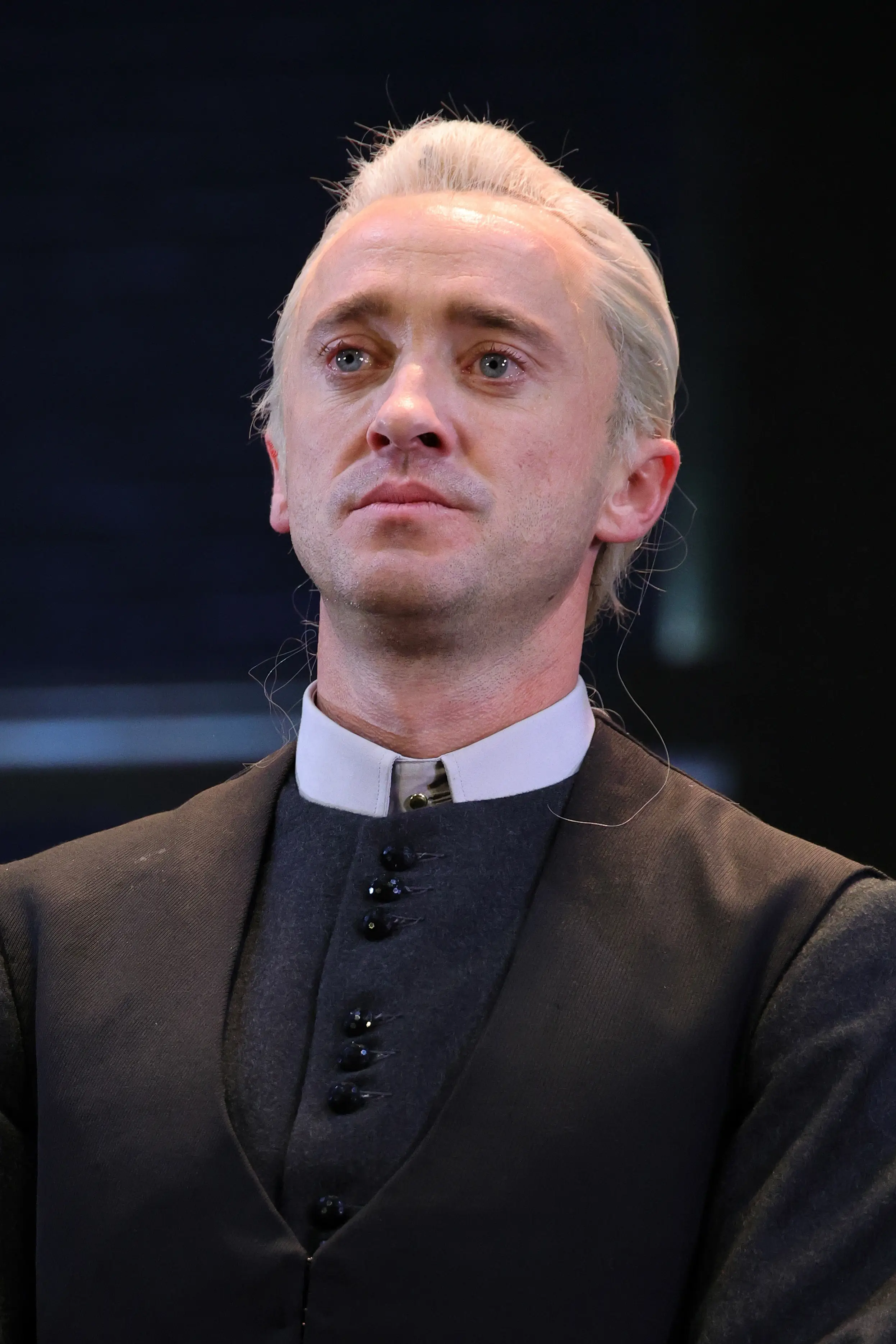 Tom Felton was emotional during the curtain call (Dia Dipasupil via Getty Images)