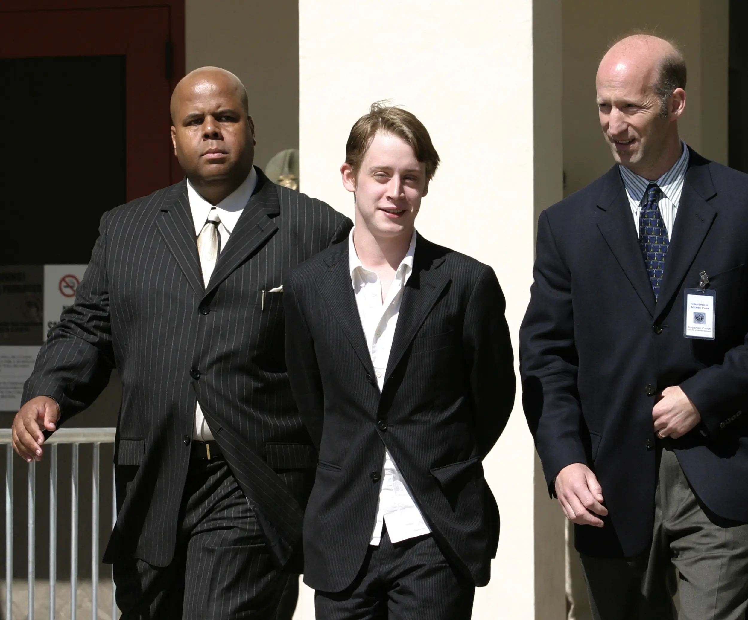 Culkin leaving Michael Jackson's 2005 trial (Pool Photographer/WireImage)