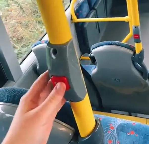 Ring the bell once, the bus driver heard you the first time and even if they didn't they still know you pressed it.