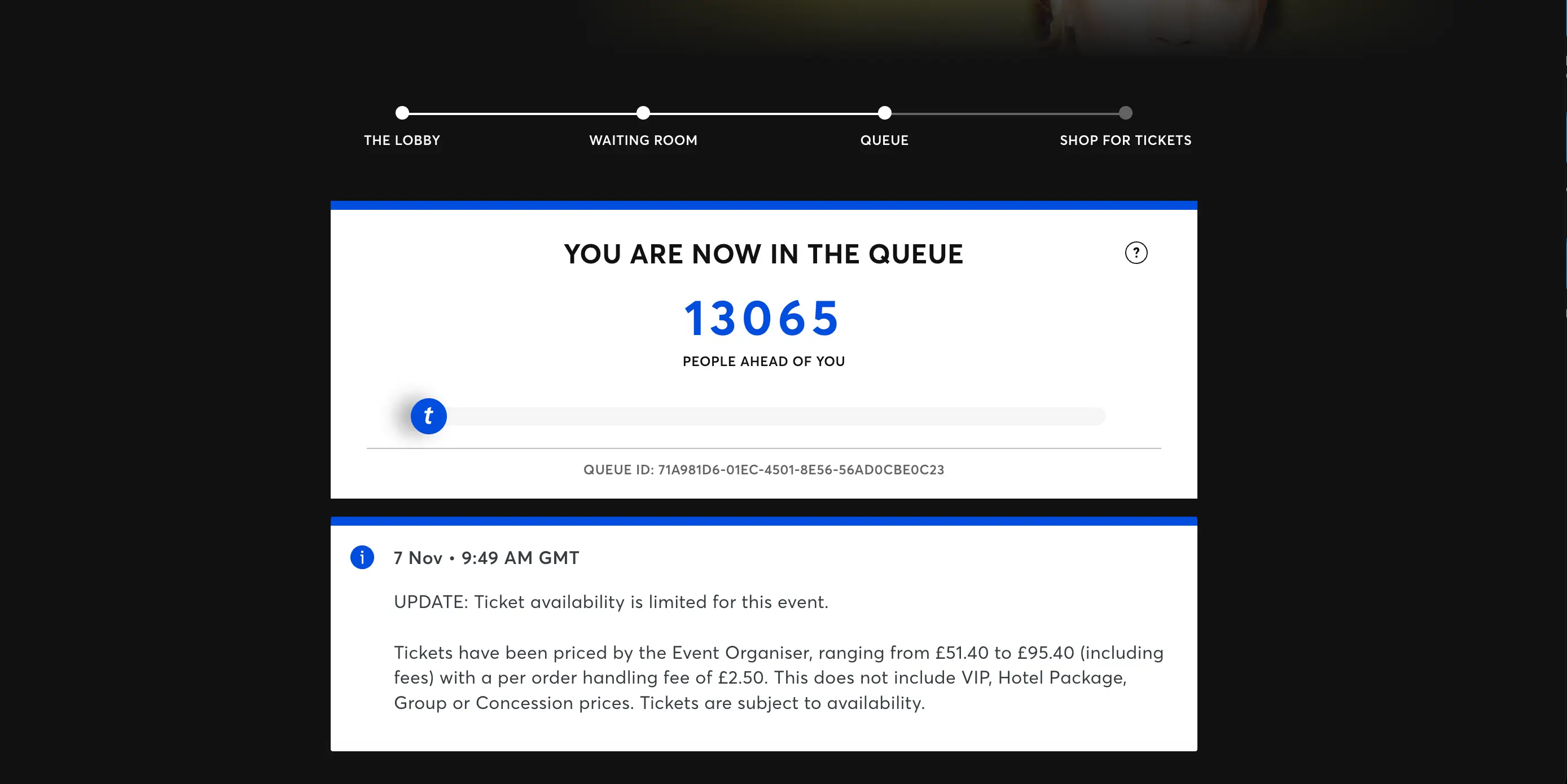 The Ticketmaster queue was no easy feat (LADbible)