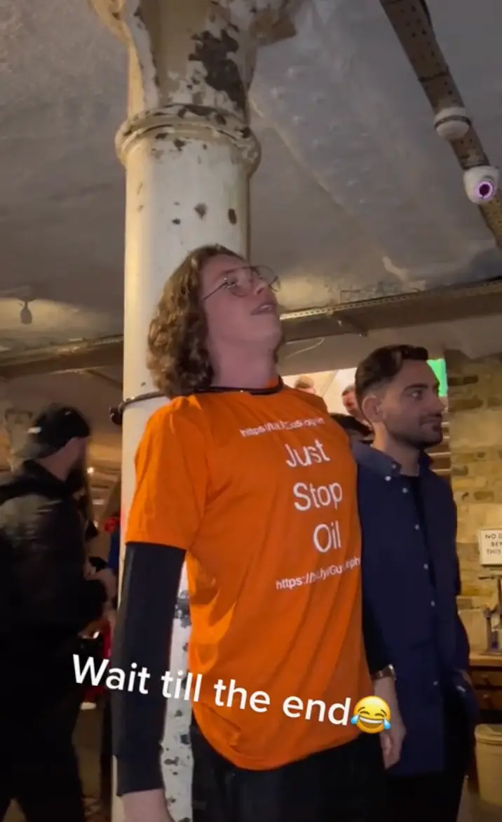 Gus was inspired by a protestor who looked like him.