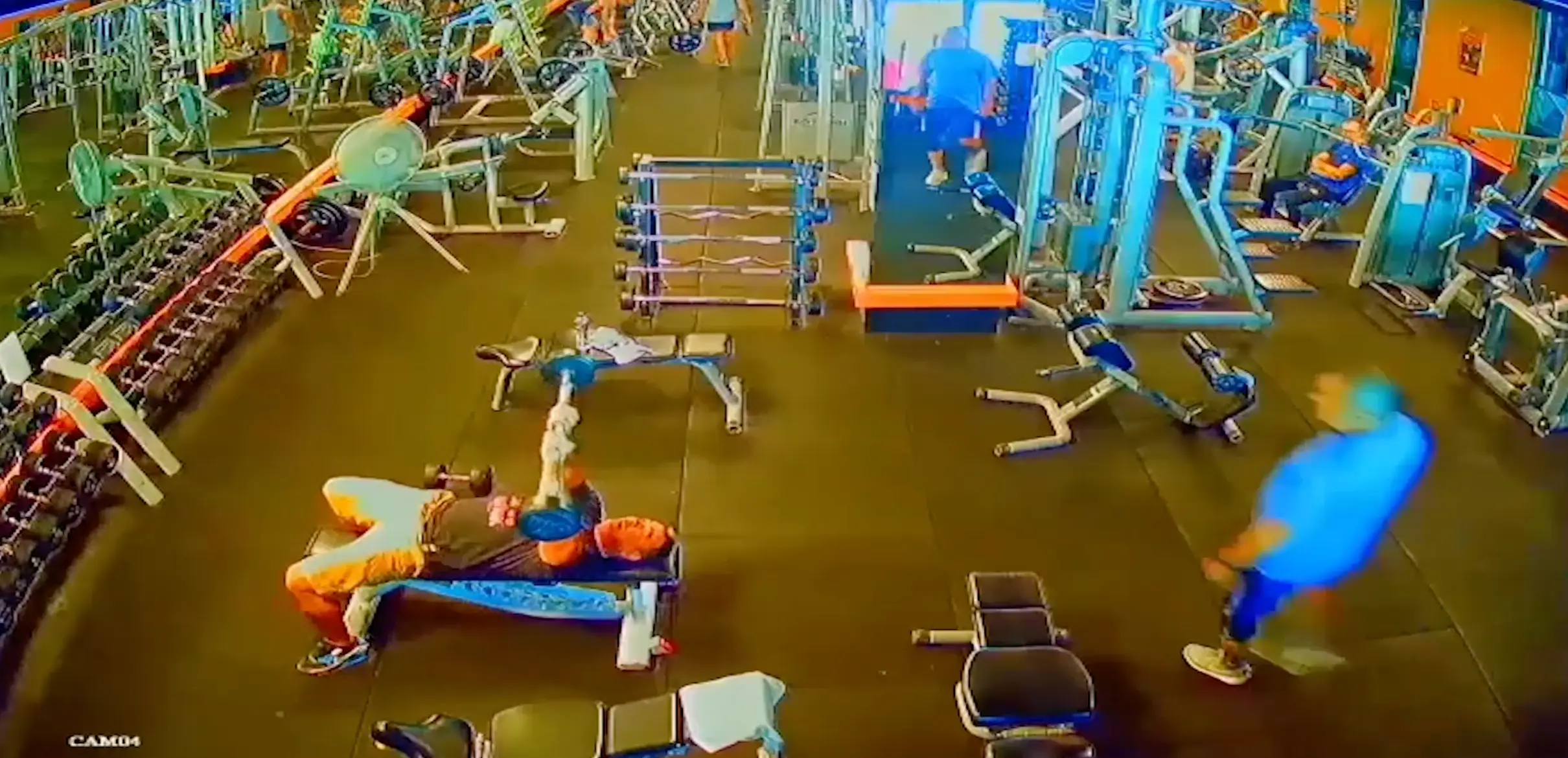 The argument started over a bench press machine.