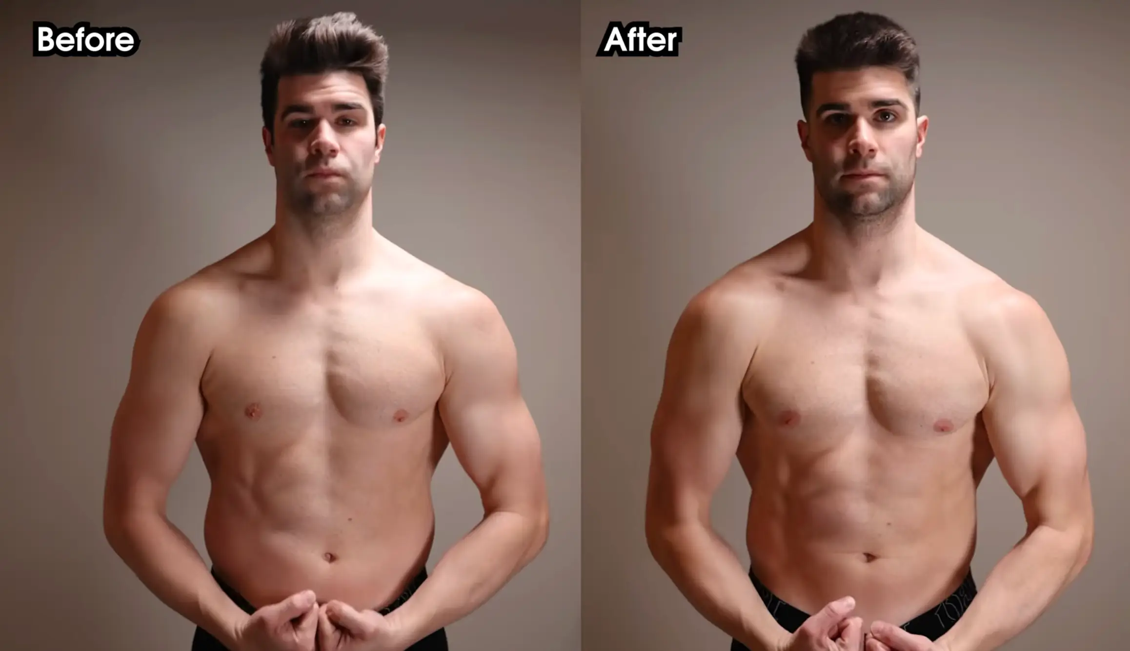 The creator's before and after shots (YouTube/Pigmie)
