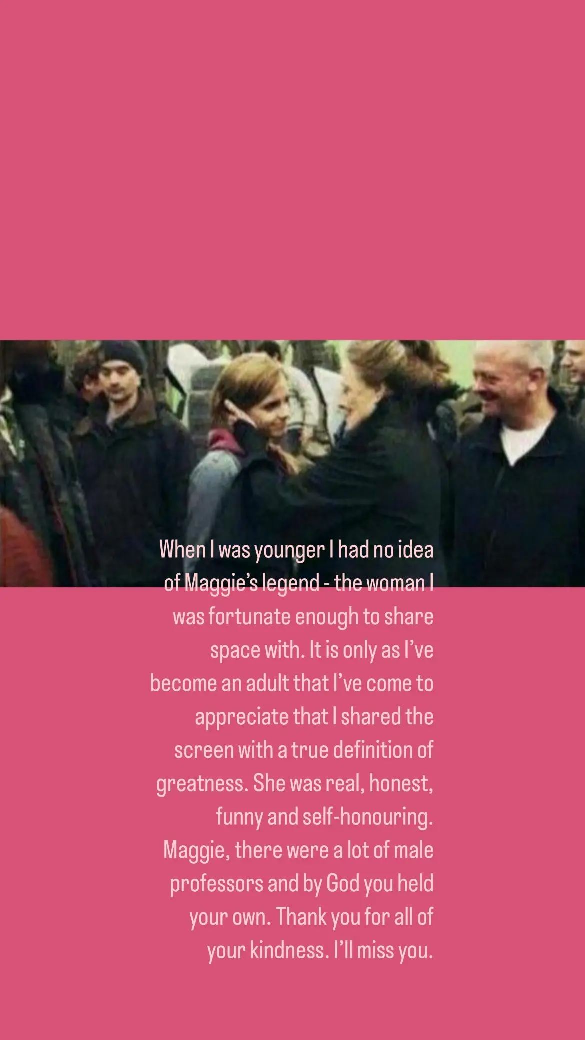 Emma Watson's tribute (Instagram/@emmawatson)