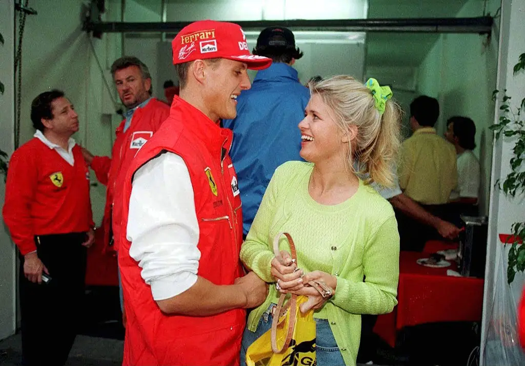 Schumacher pictured with his wife, Corinna Schumacher (Marcus Brandt/Bongarts/Getty Images)