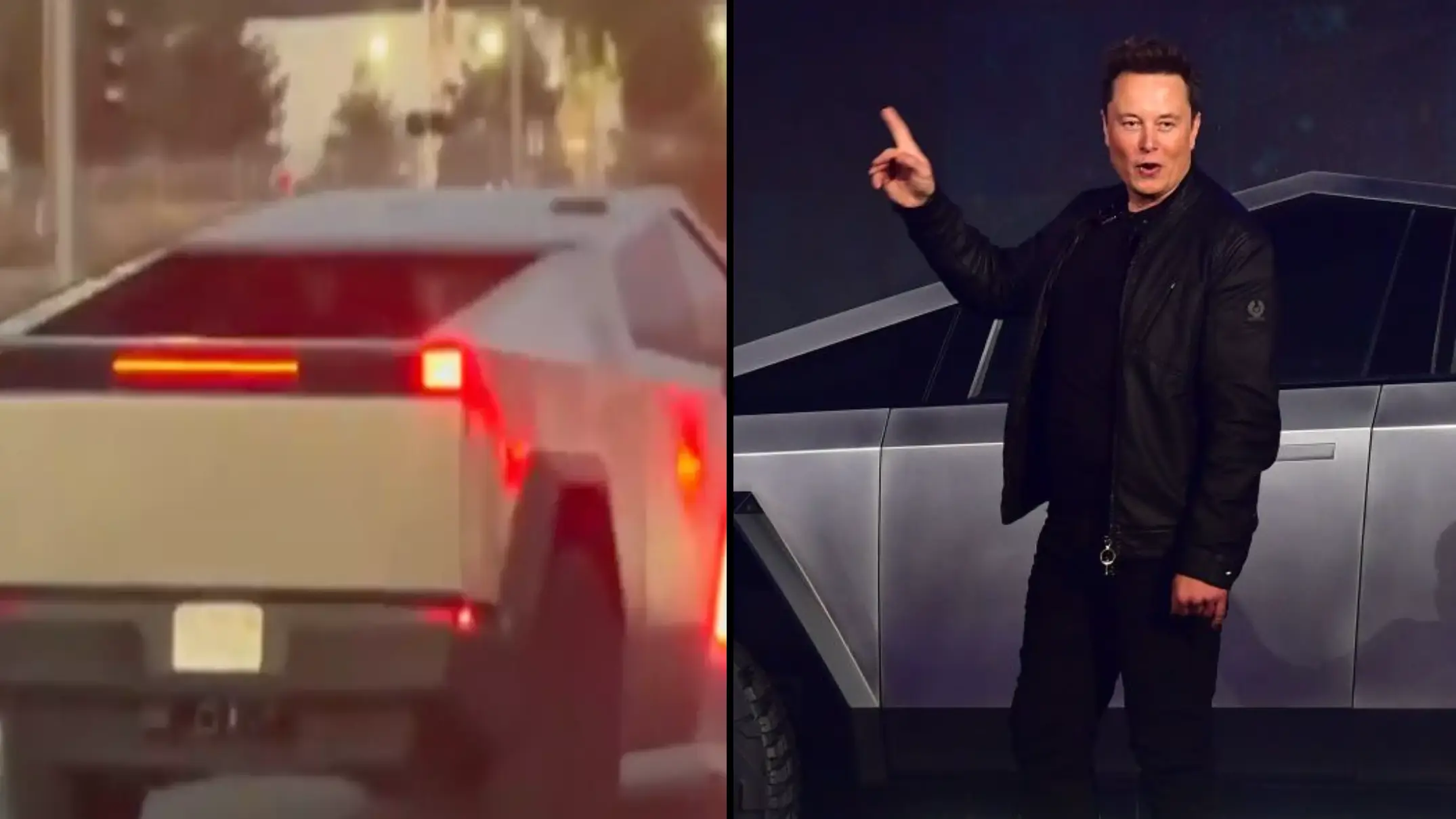 Twitter/@omg_tesla/FREDERIC J. BROWN/AFP via Getty Images