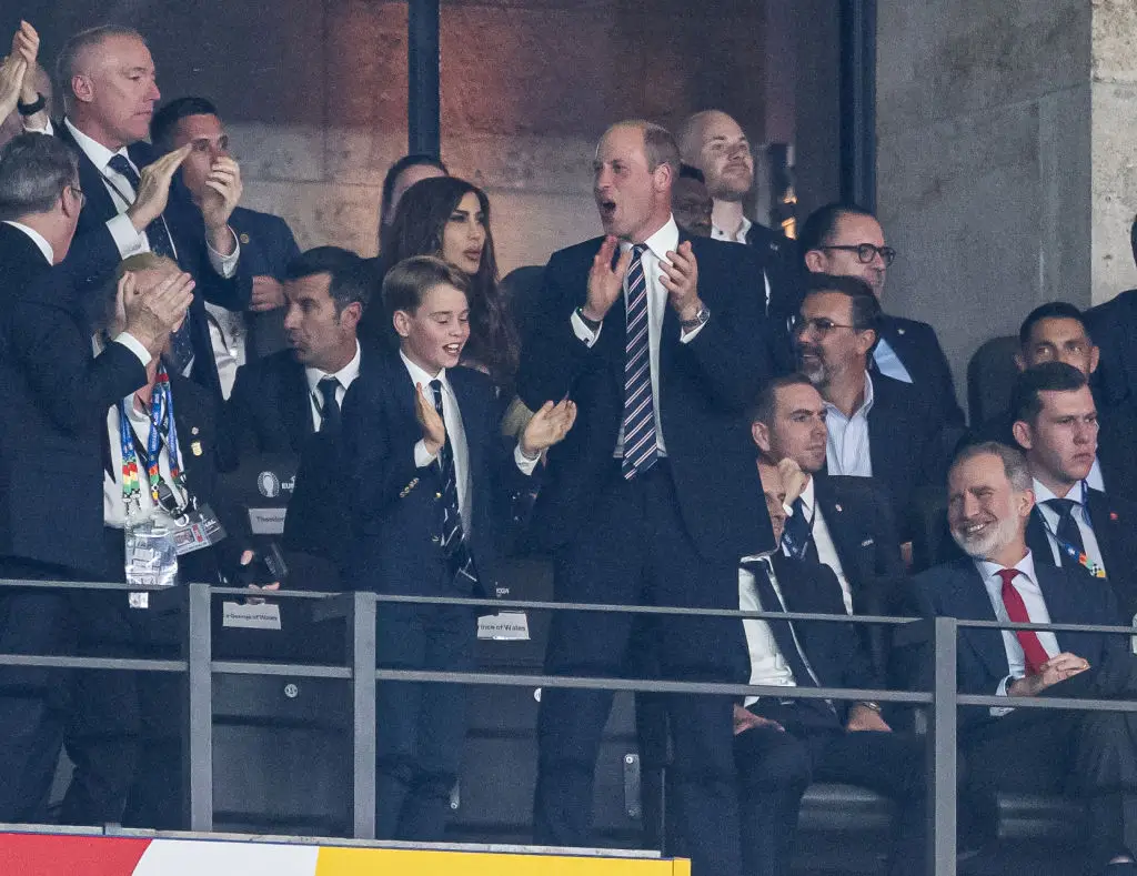 Prince William and Prince George loved Palmer's equaliser. (Marvin Ibo Guengoer - GES Sportfoto/Getty Images)