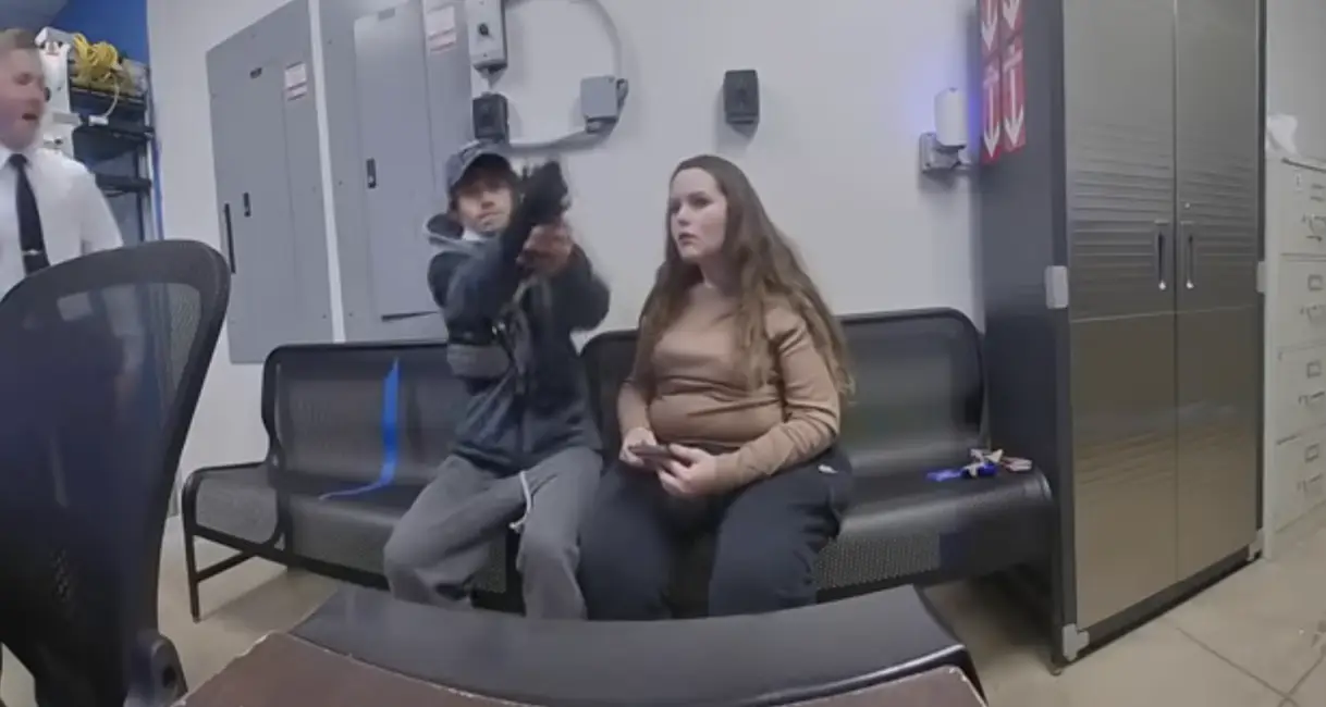 The shocking incident was captured on the police officer's bodycam (Canton Police Department)