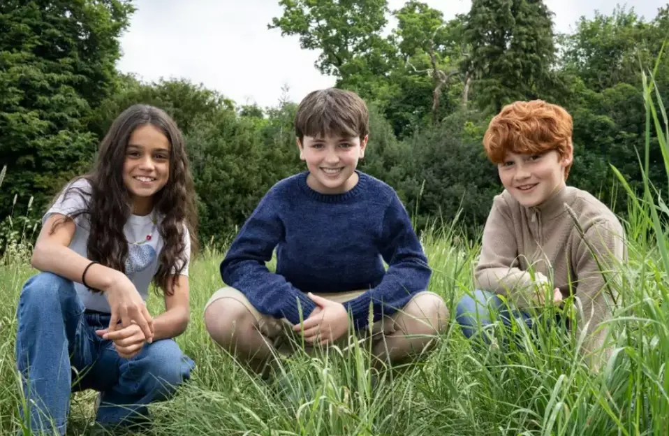 Dominic McLaughlin, Arabella Stanton and Alastair Stout are thye new Harry. Ron and Hermione (Aidan Monaghan/HBO)