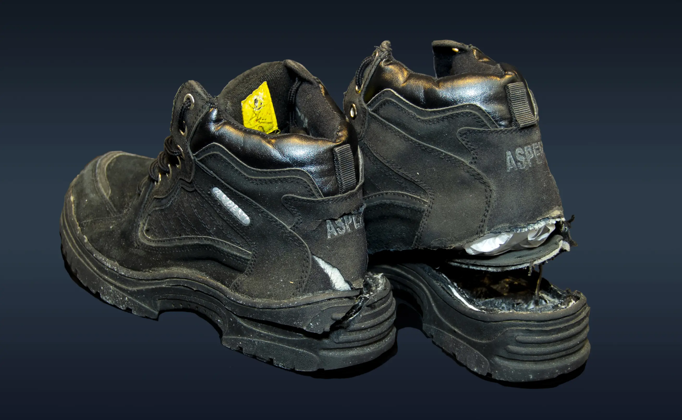 The shoes Richard Reid wore on a plane in 2001 (FBI)