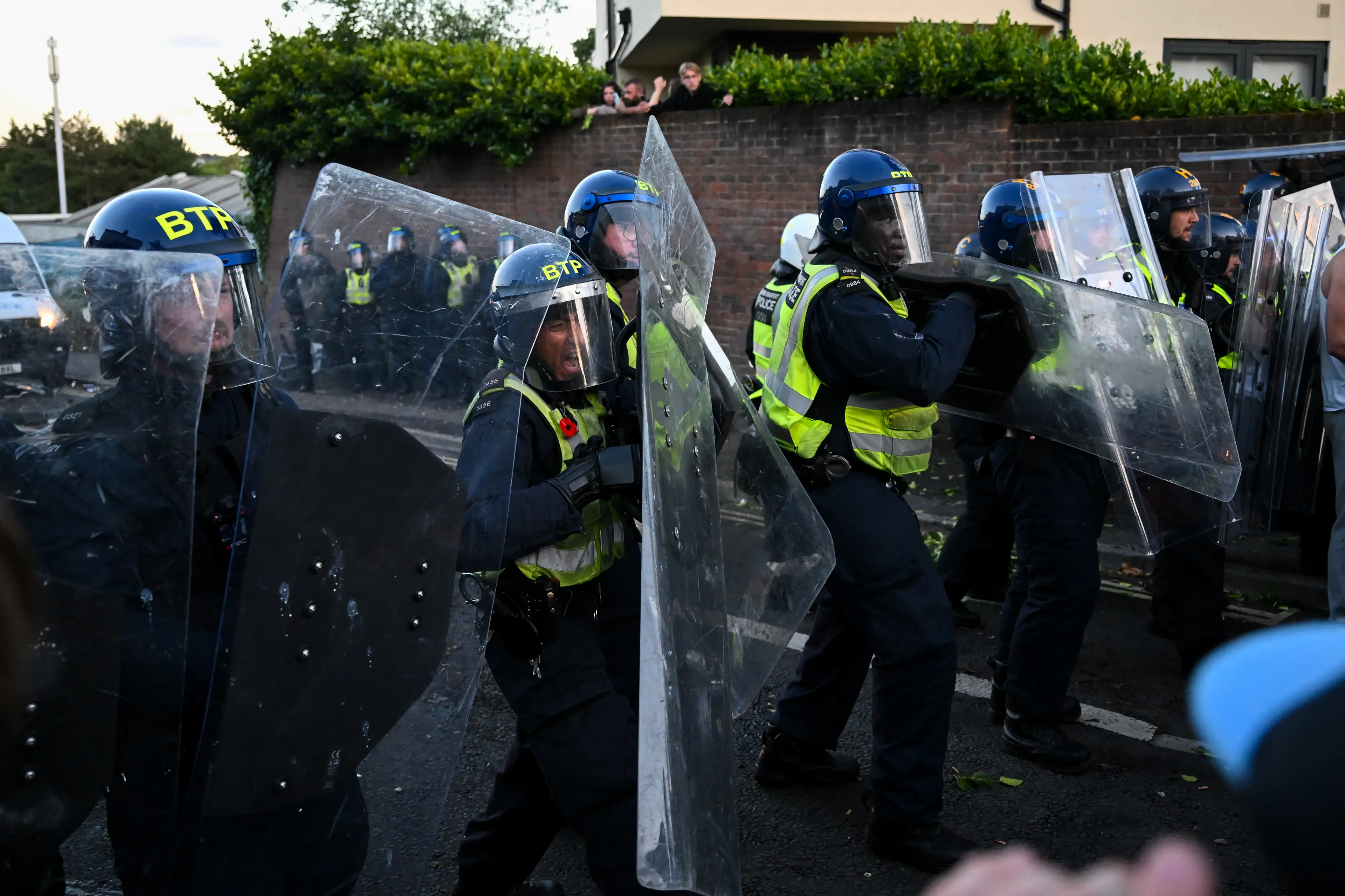 Protests turned violent in Southampton (Finnbarr Webster/Getty Images)