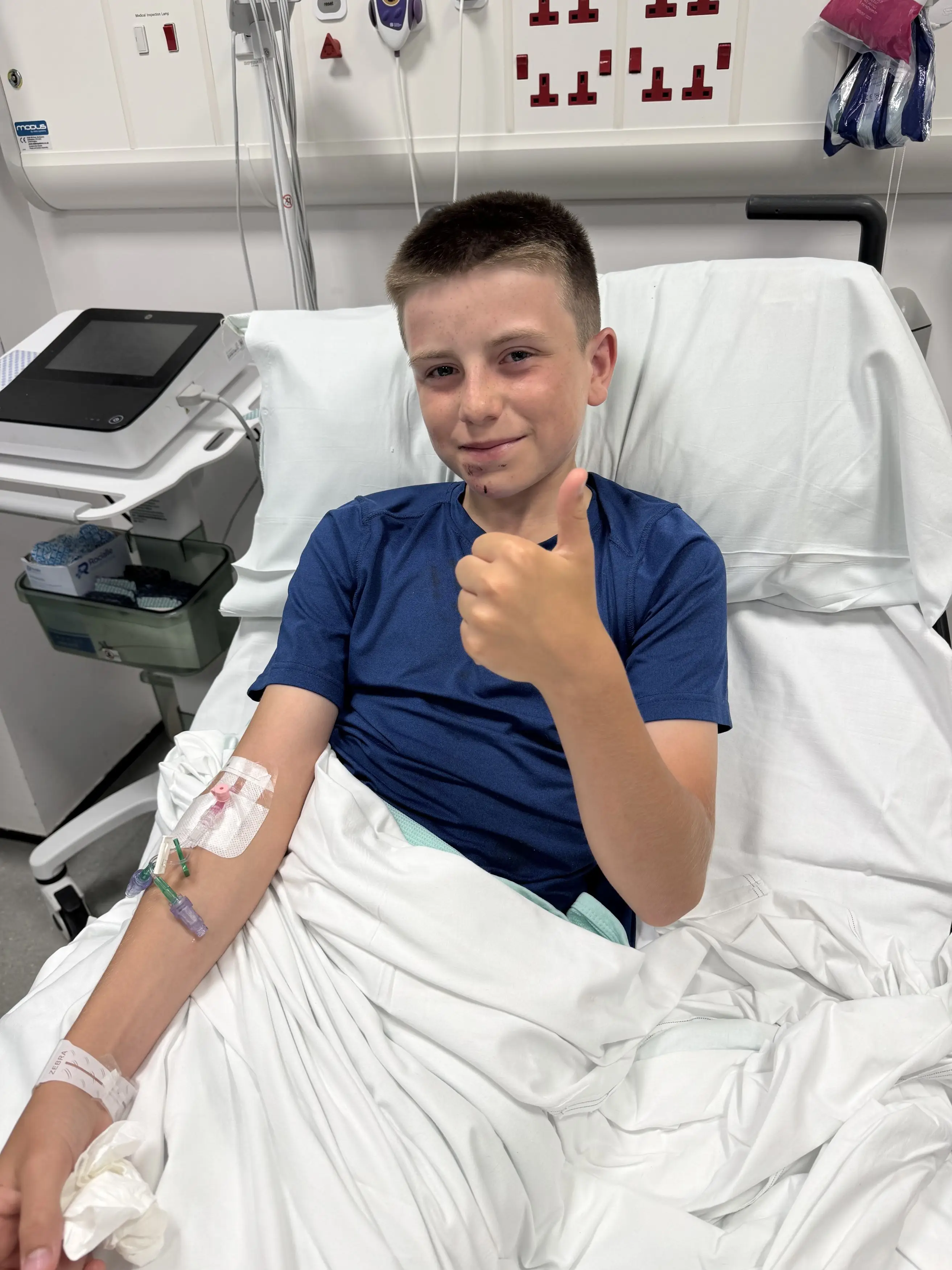 He had suffered amnesia and bit through 3/4 of his tongue. (Kennedy News and Media)