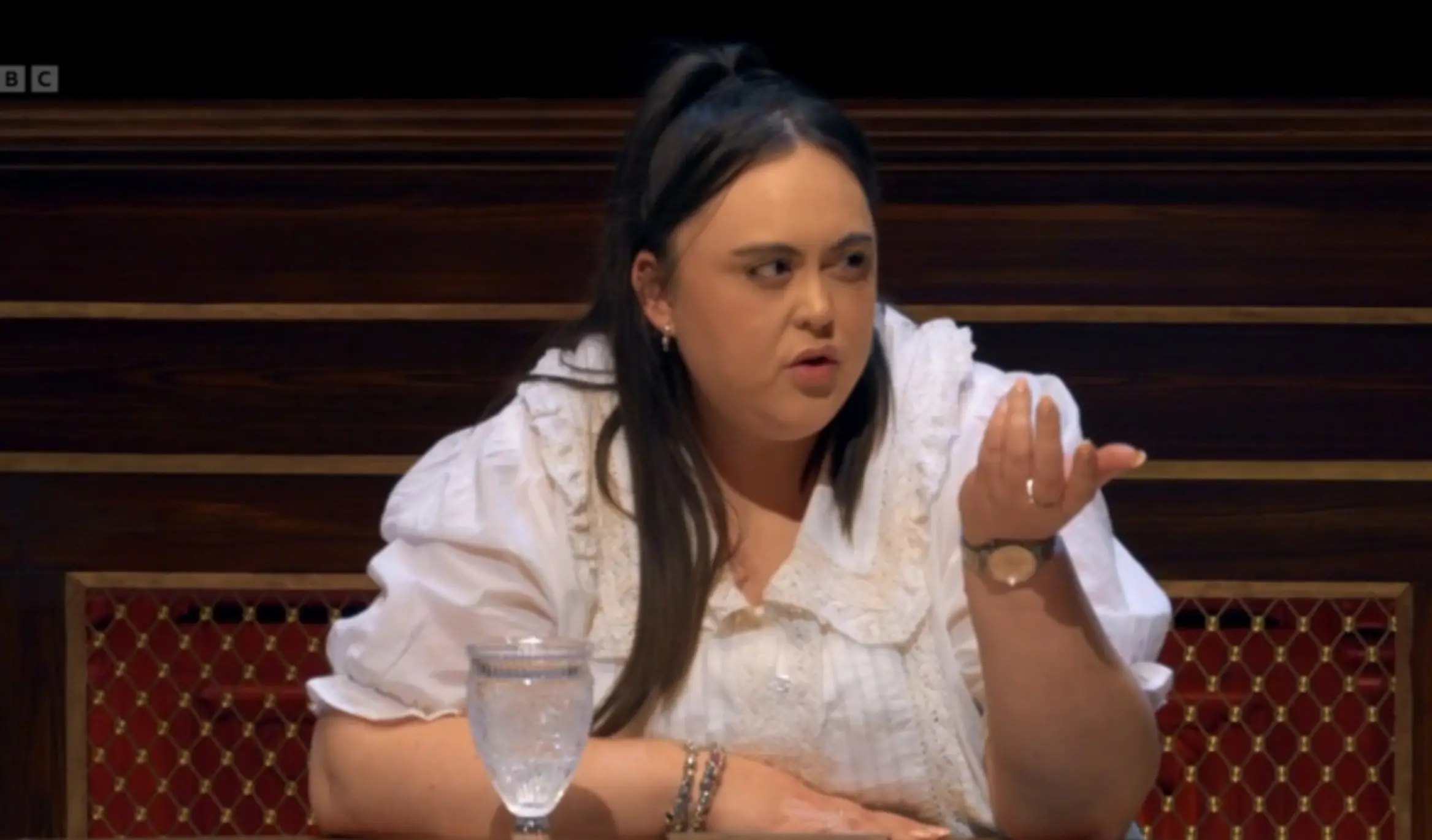 Sharon Rooney faced heat in the Traitors before she was murdered (BBC)