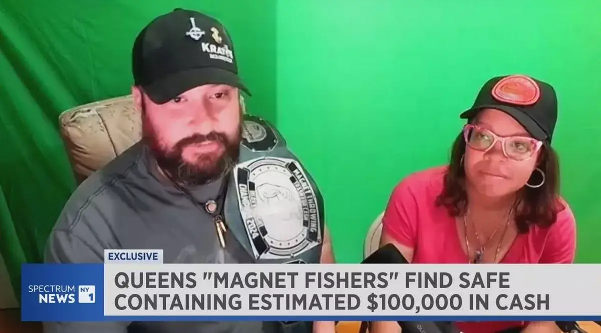 James Kane and Barbie Agostini love treasure hunting. (NY1)