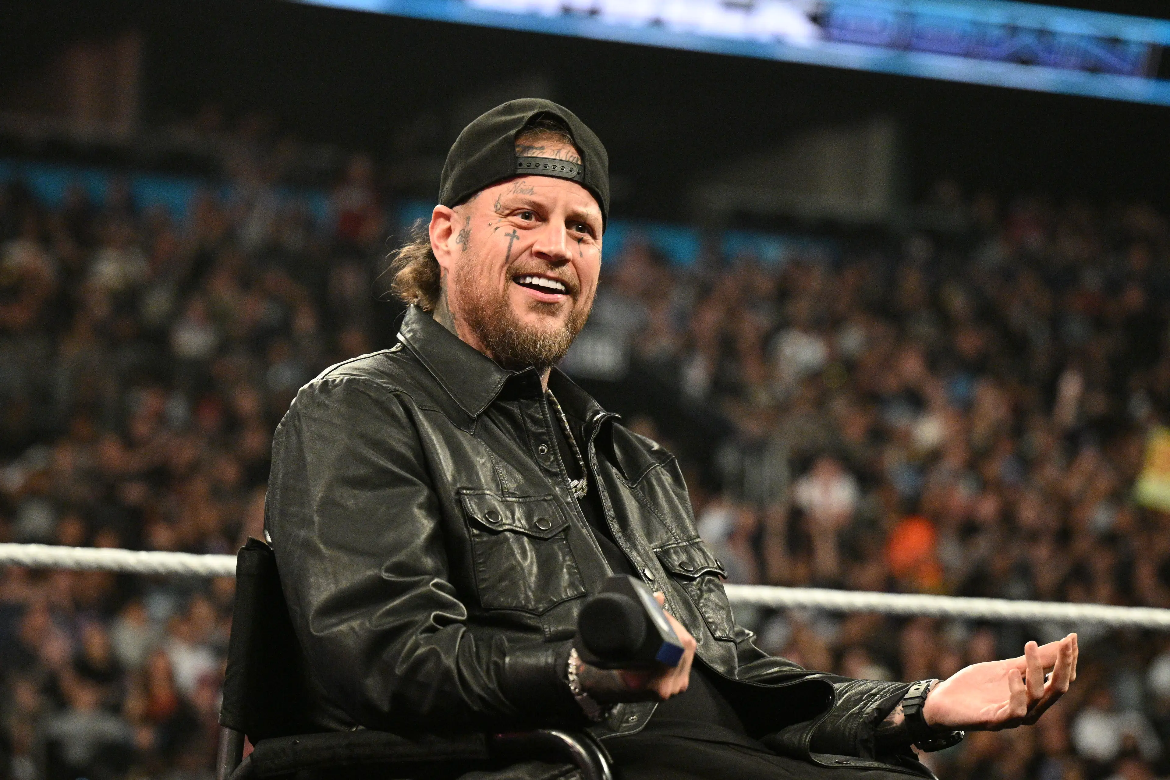 Jelly Roll has undergone an incredible physical transformation over the last few years (Michael Marques/WWE via Getty Images)