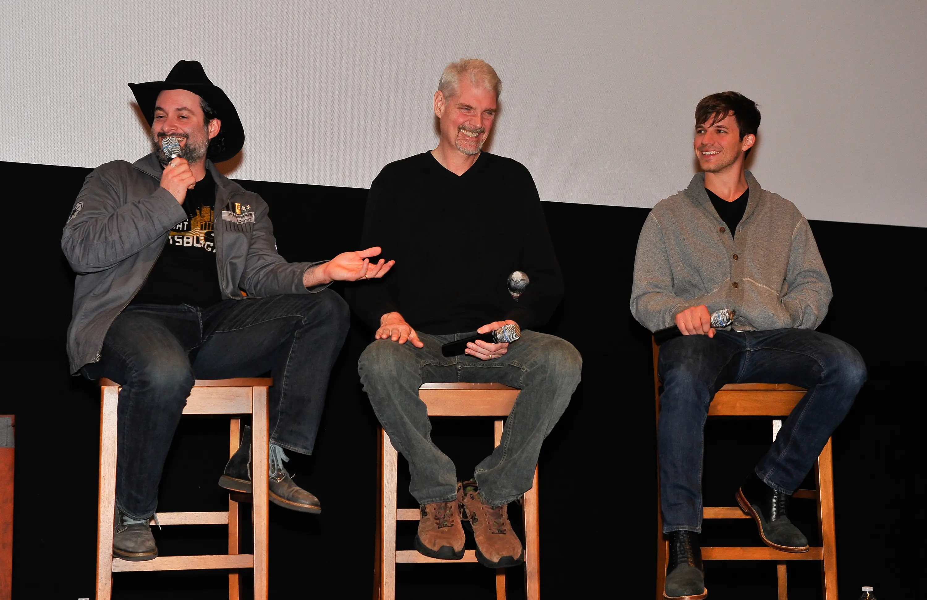 Tom Kane alongside Dave Filoni and Matt Lanter (Steve Jennings/WireImage)