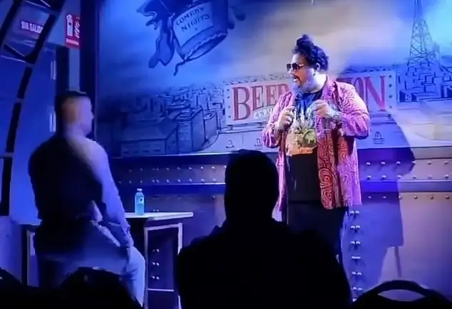 Alberto Pugilato was seen approaching the stage in viral footage (TrimFeed via YouTube)