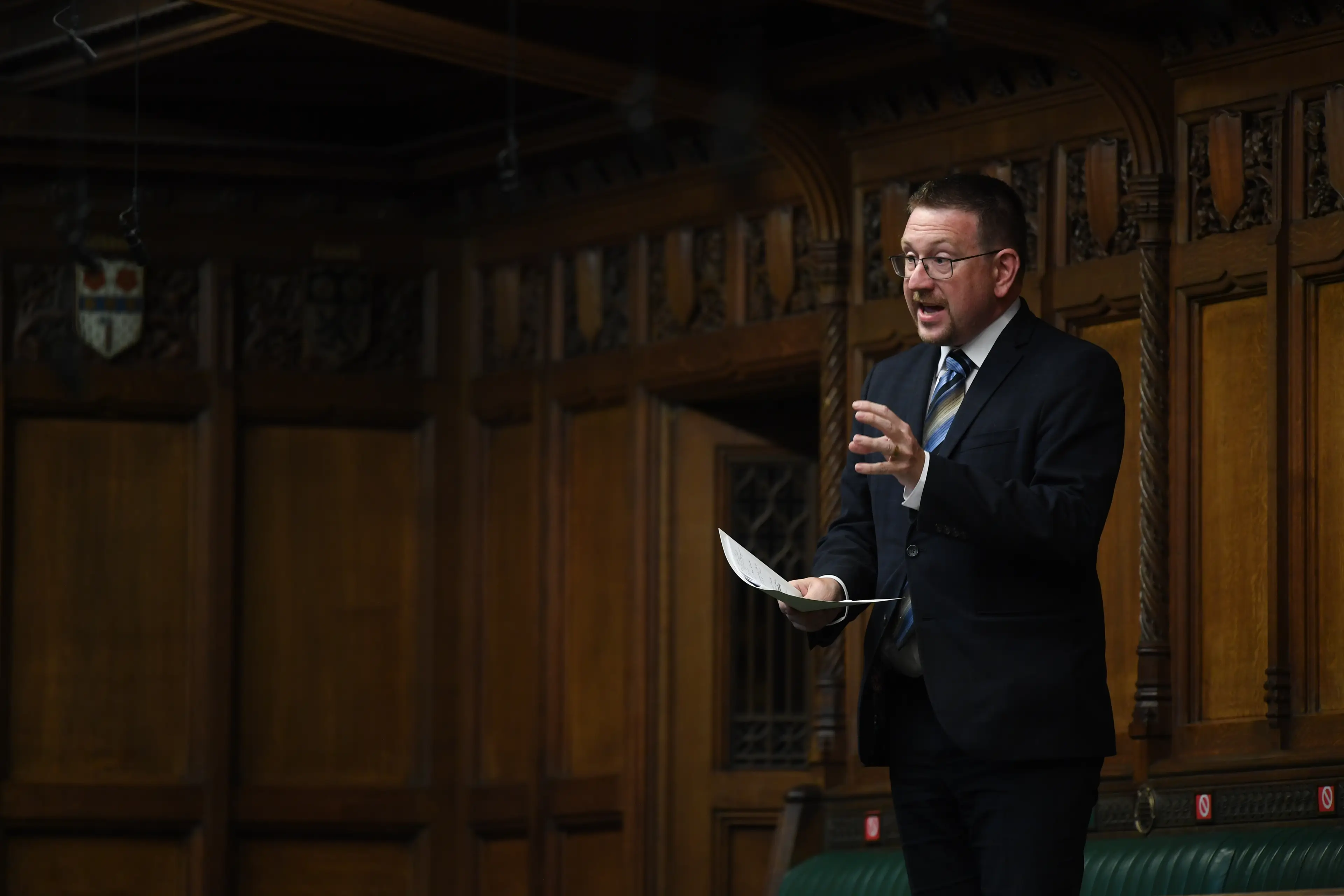 Andrew Gwynne doubled down on the government's commitment to not banning smoking in pub beer gardens (UK Parliament/Jessica Taylor)