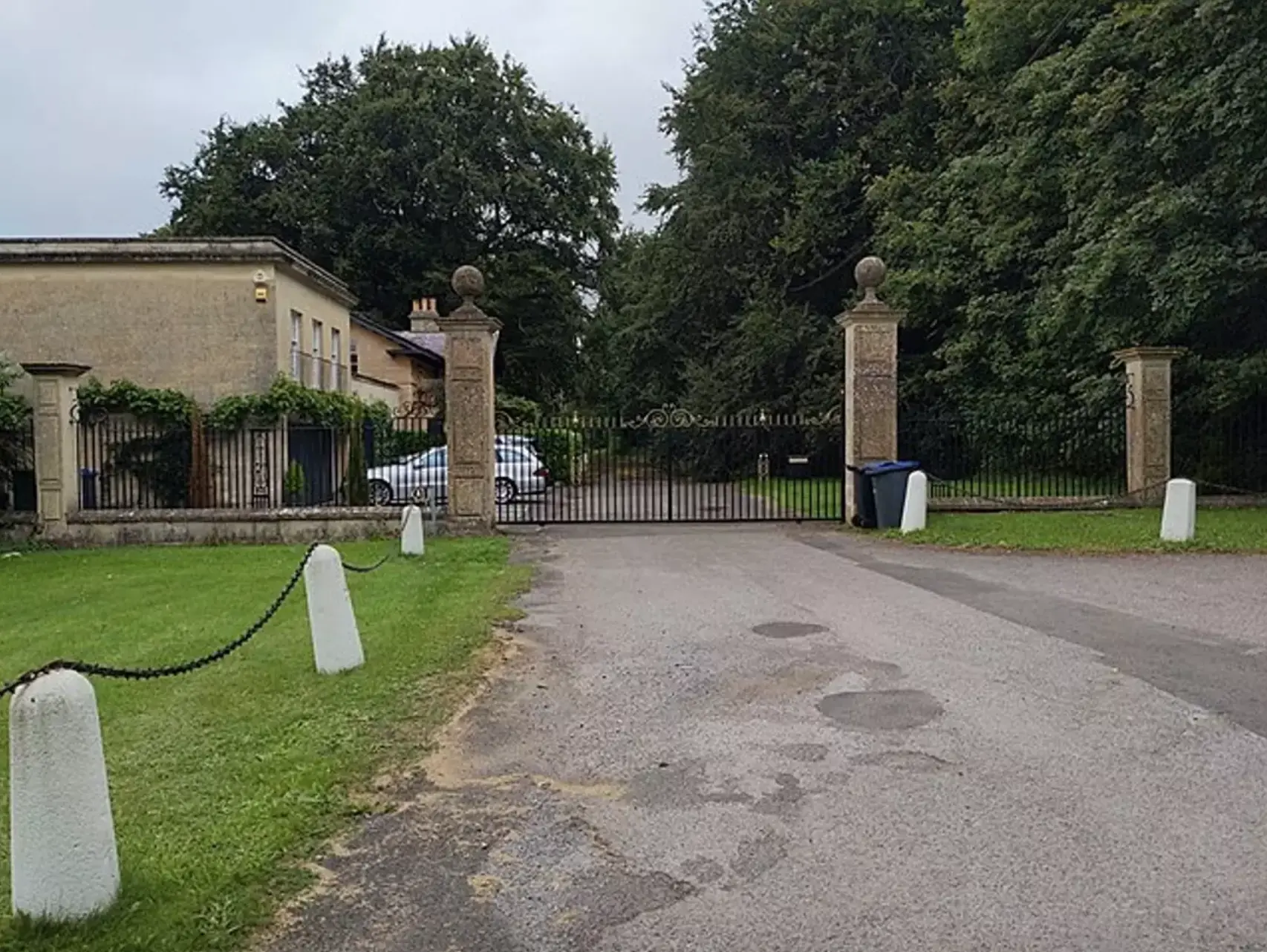 The building is still heavily guarded.