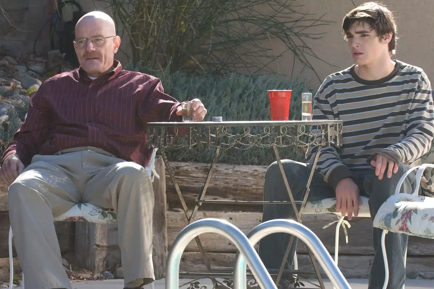 Bryan Cranston played Mitte's on-screen dad in Breaking Bad (AMC)