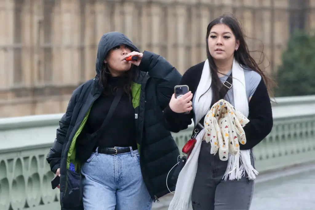 The biggest vaping group used to be young people, but now it's the 25 to 34 group... which is still quite young (Steve Taylor/SOPA Images/LightRocket via Getty Images)