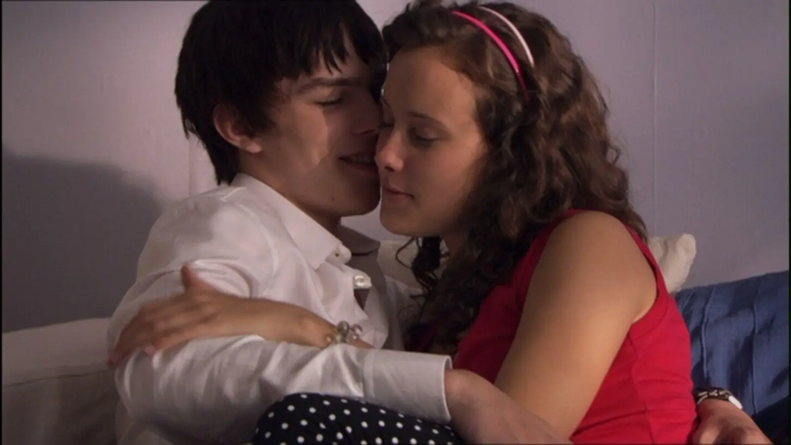 April Pearson seen alongside Nicholas Hoult in Skins (Channel 4)