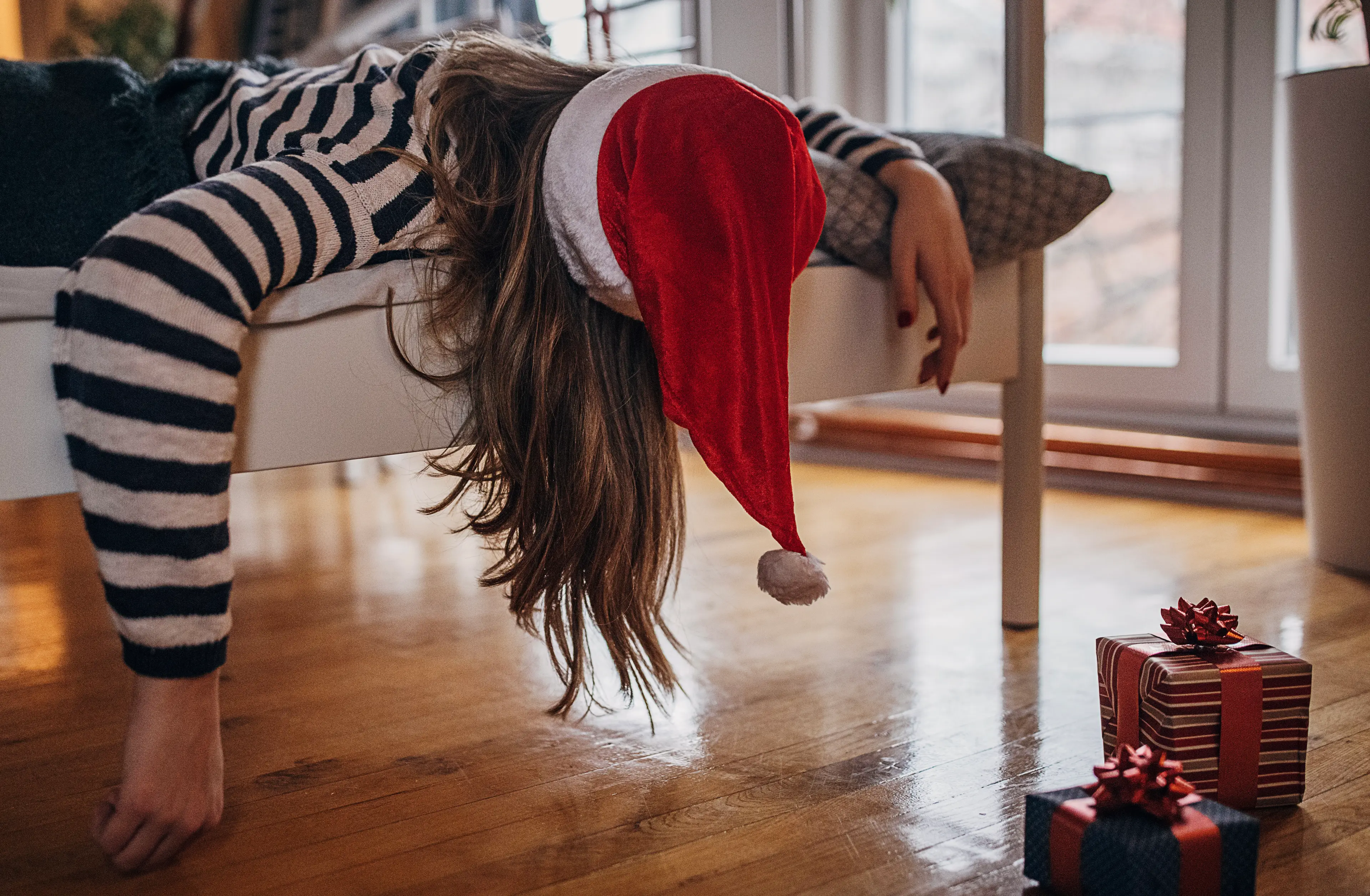 Unless you want to end up like this over Christmas, choose your booze wisely (Getty Stock Image)