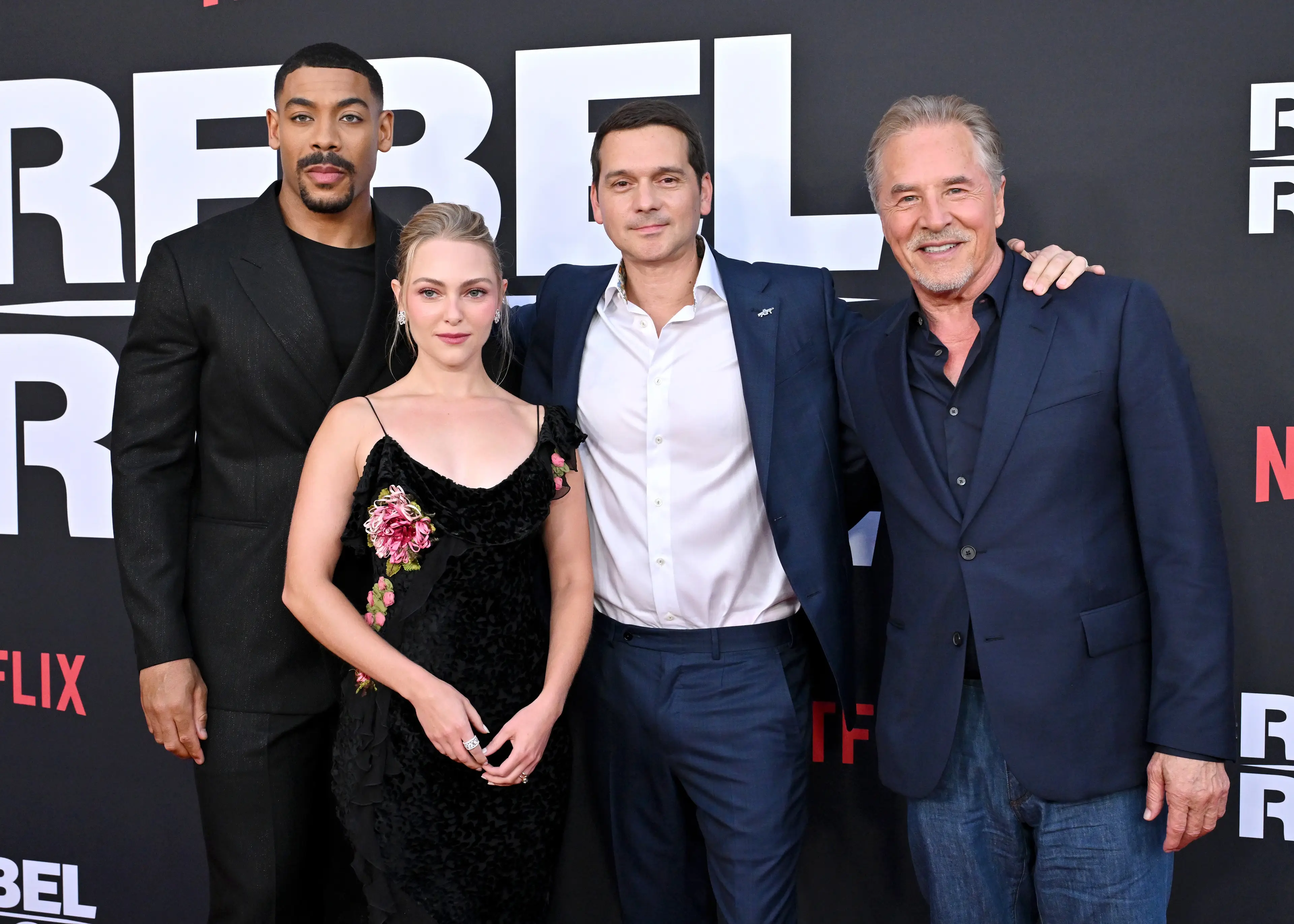 Jeremy Saulnier (central) with the cast of Rebel Ridge (Axelle via Getty Images)