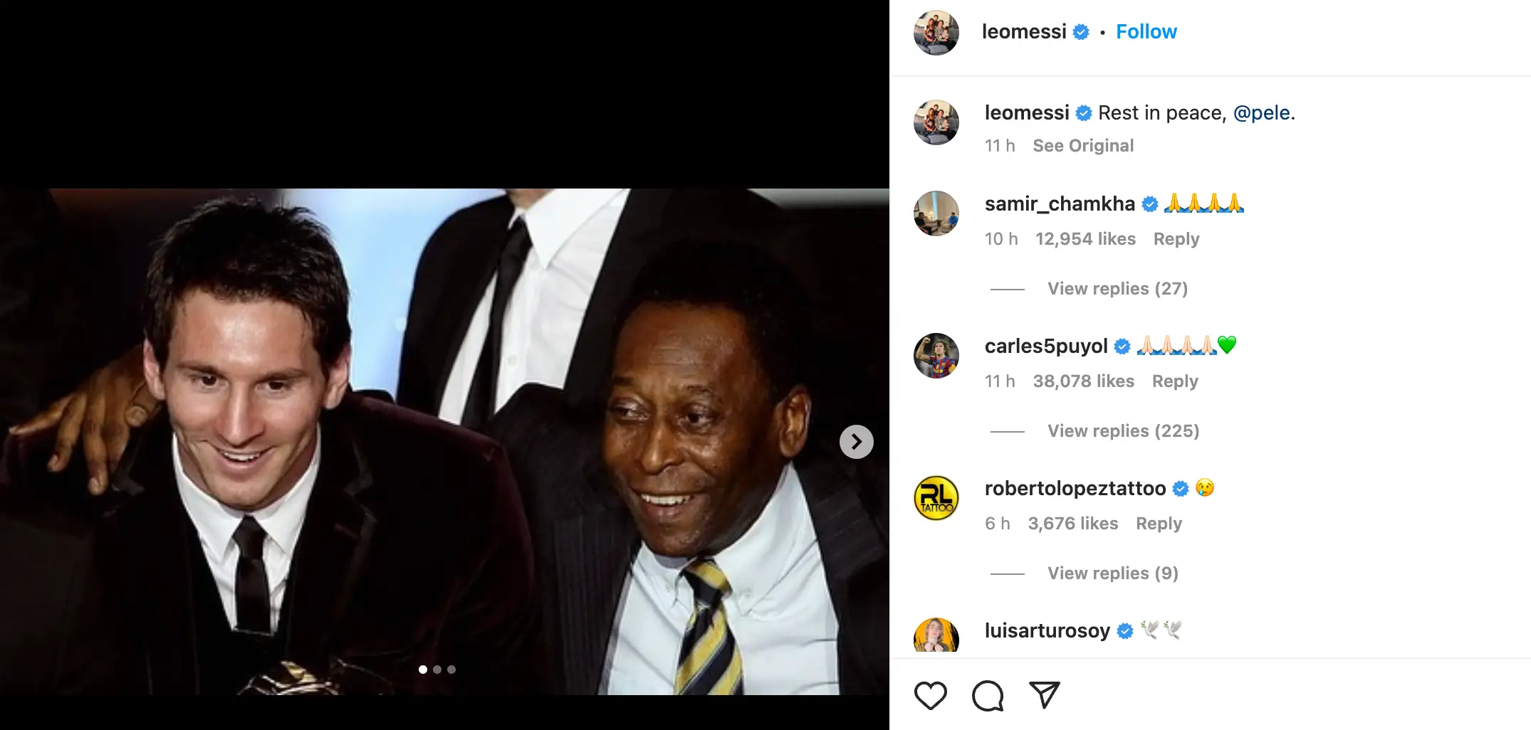 Messi won the World Cup for the first time in 2022.