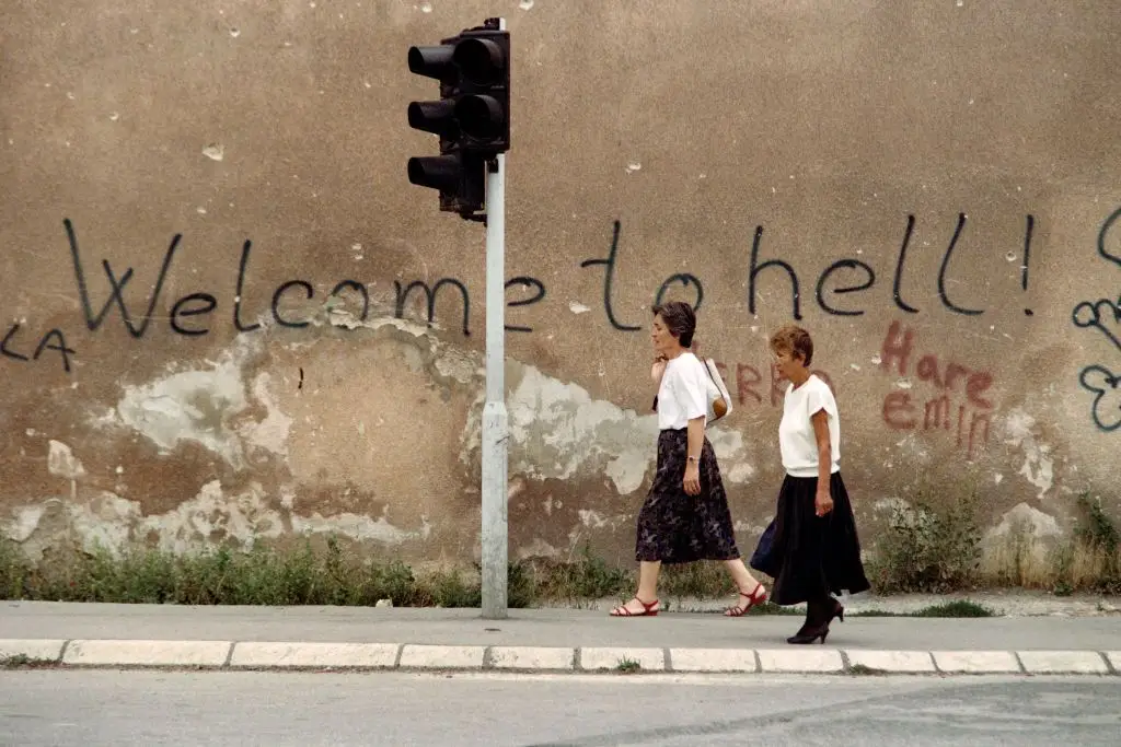 Sarajevo's 'sniper alley' was a notorious danger zone during the four year siege (GABRIEL BOUYS/AFP via Getty Images)
