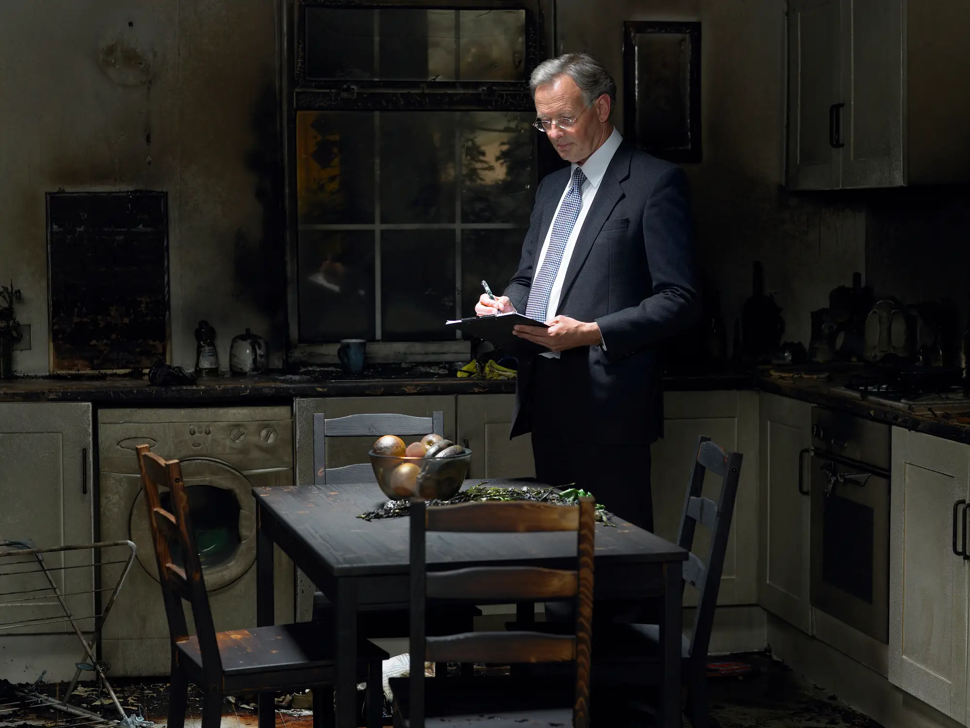 "Hmm, yes, this kitchen appears to have caught fire at some point. They probably weren't lying about that" (Getty Images)