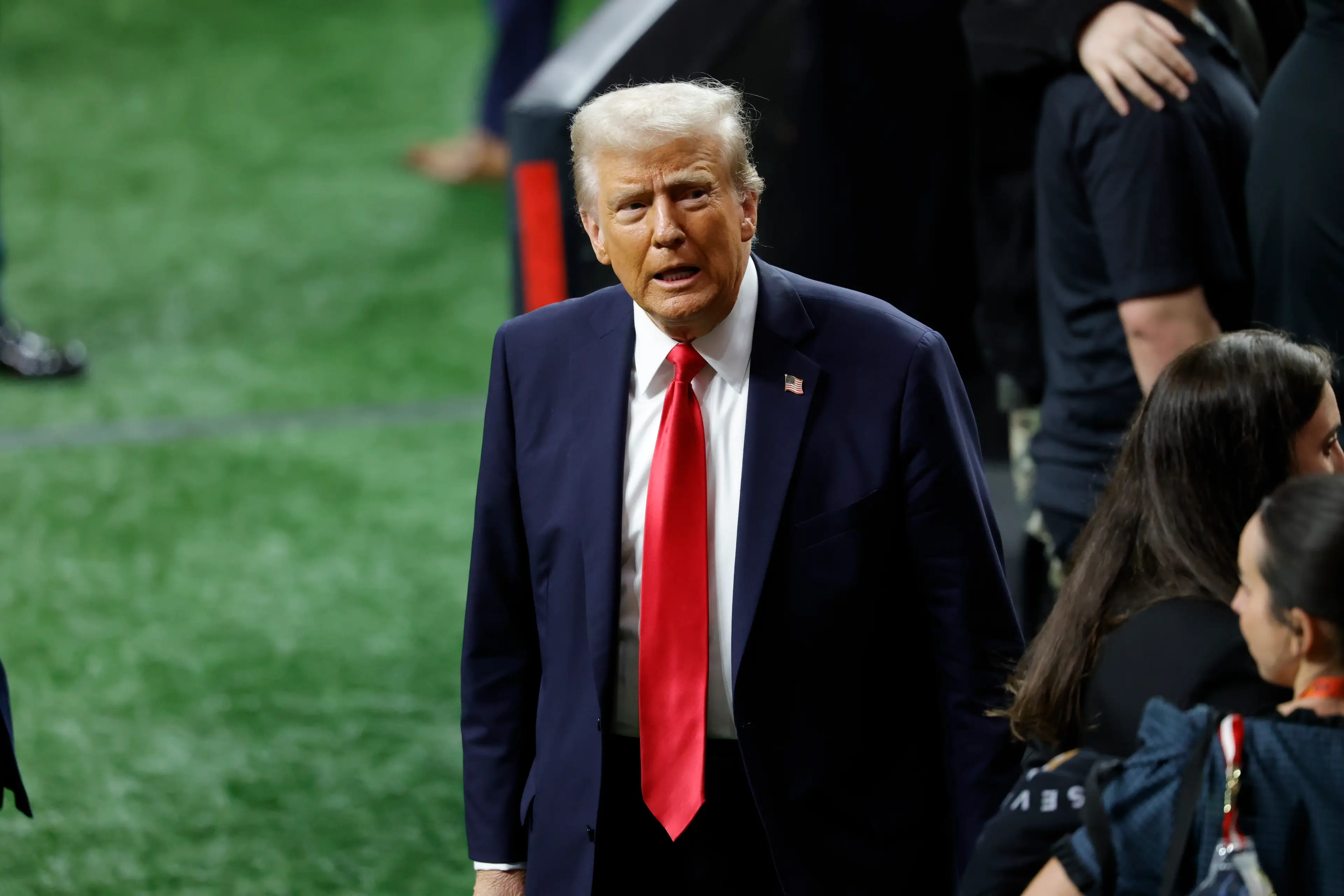 Donald Trump is the first sitting president to attend a Super Bowl (Bob Kupbens/Icon Sportswire via Getty Images)