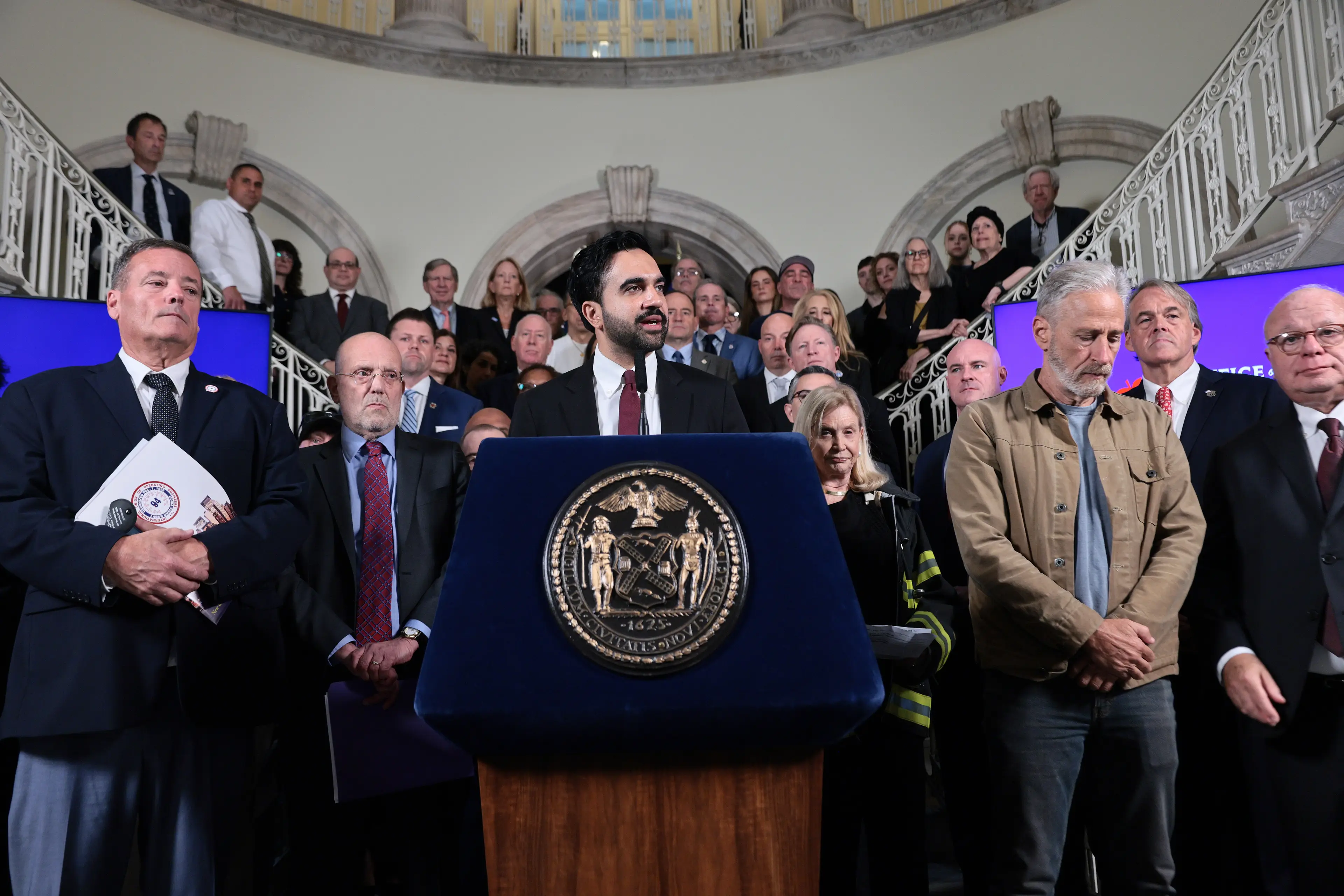 Mamdani documents detailing the concerns raised about air quality in Manhattan in the aftermath of 9/11 (Michael M. Santiago/Getty Images)