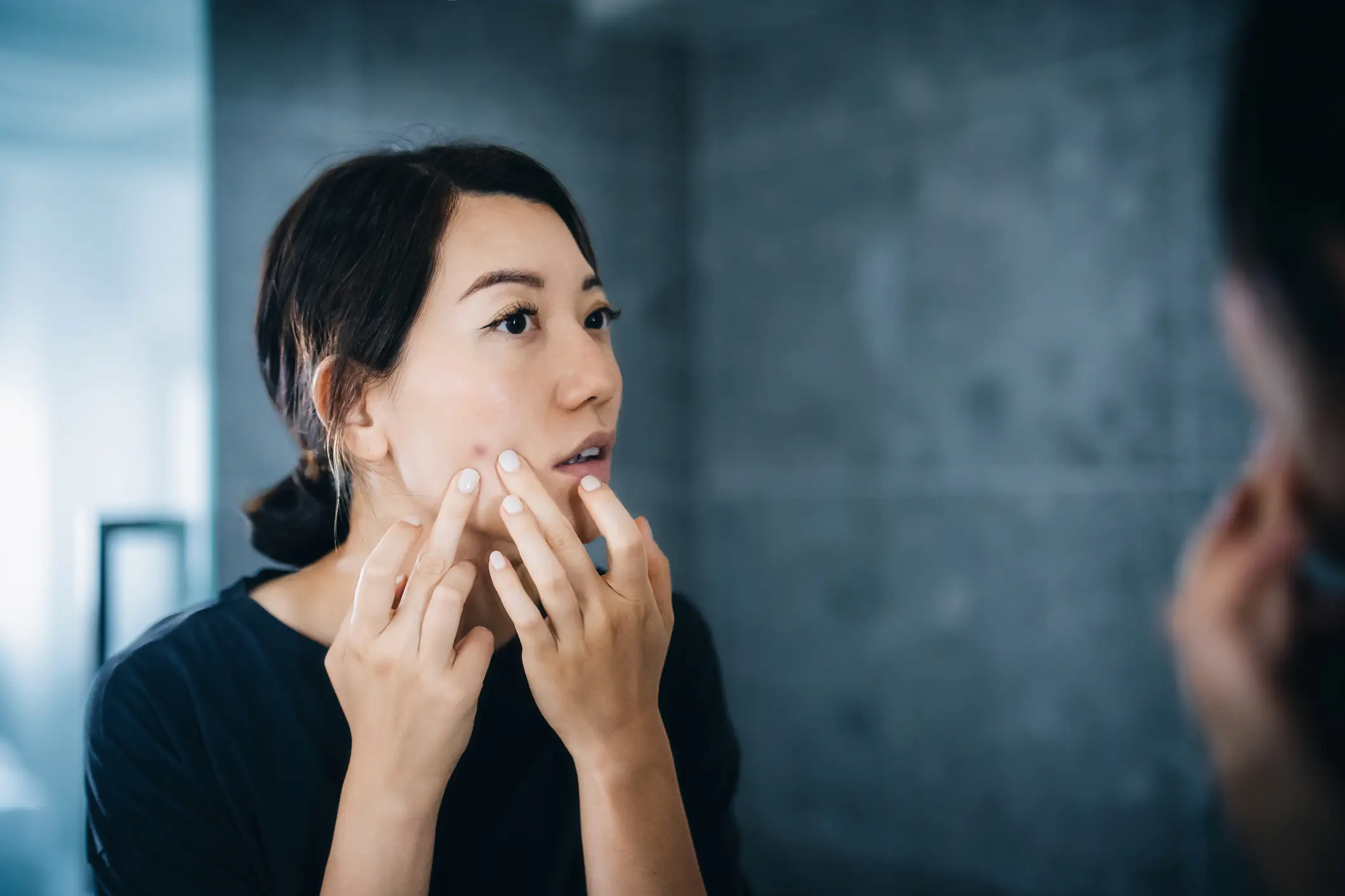 The 'danger triangle' pretty much spans from the bridge of the nose down to the corners of the mouth (Getty Stock Images)