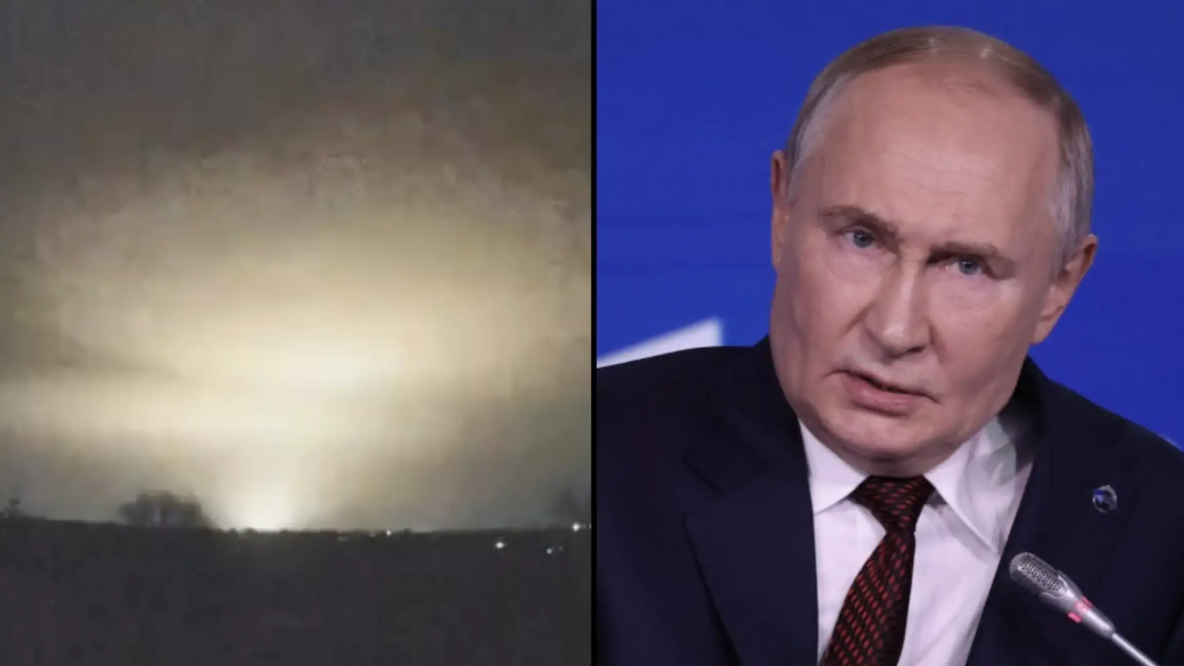Footage shows Russia's 'new' ballistic missile striking Ukraine as Putin sends warning to west