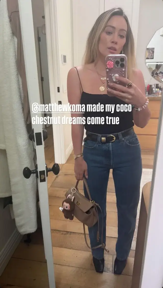 It's unclear if this was the bag Duff had with her in the car (Instagram/@hilaryduff)