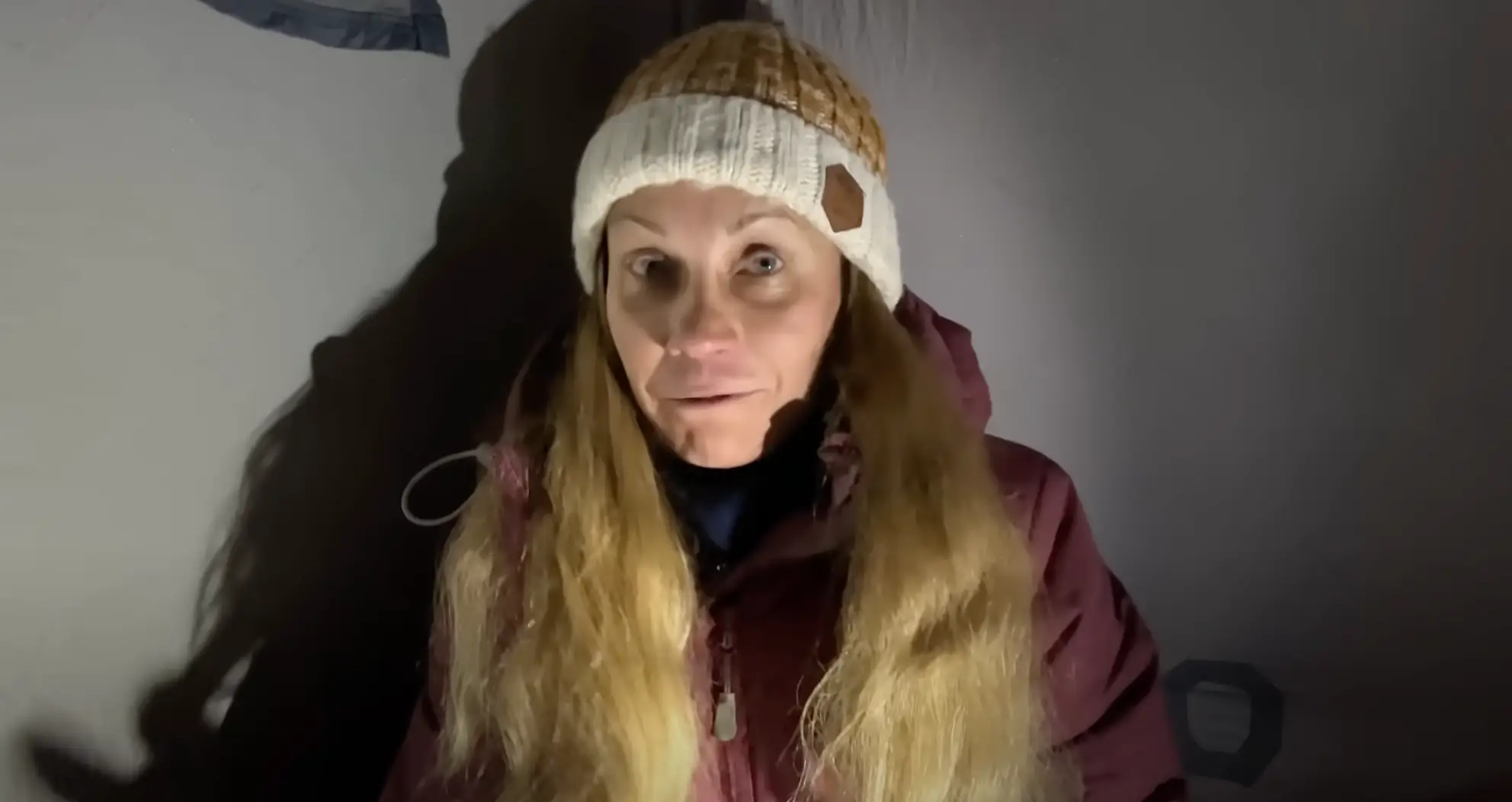 Natalia Nagovitsina broke her leg mountain climbing and is stuck thousands of metres in the air (YouTube/Dmitry Sinitsyn)