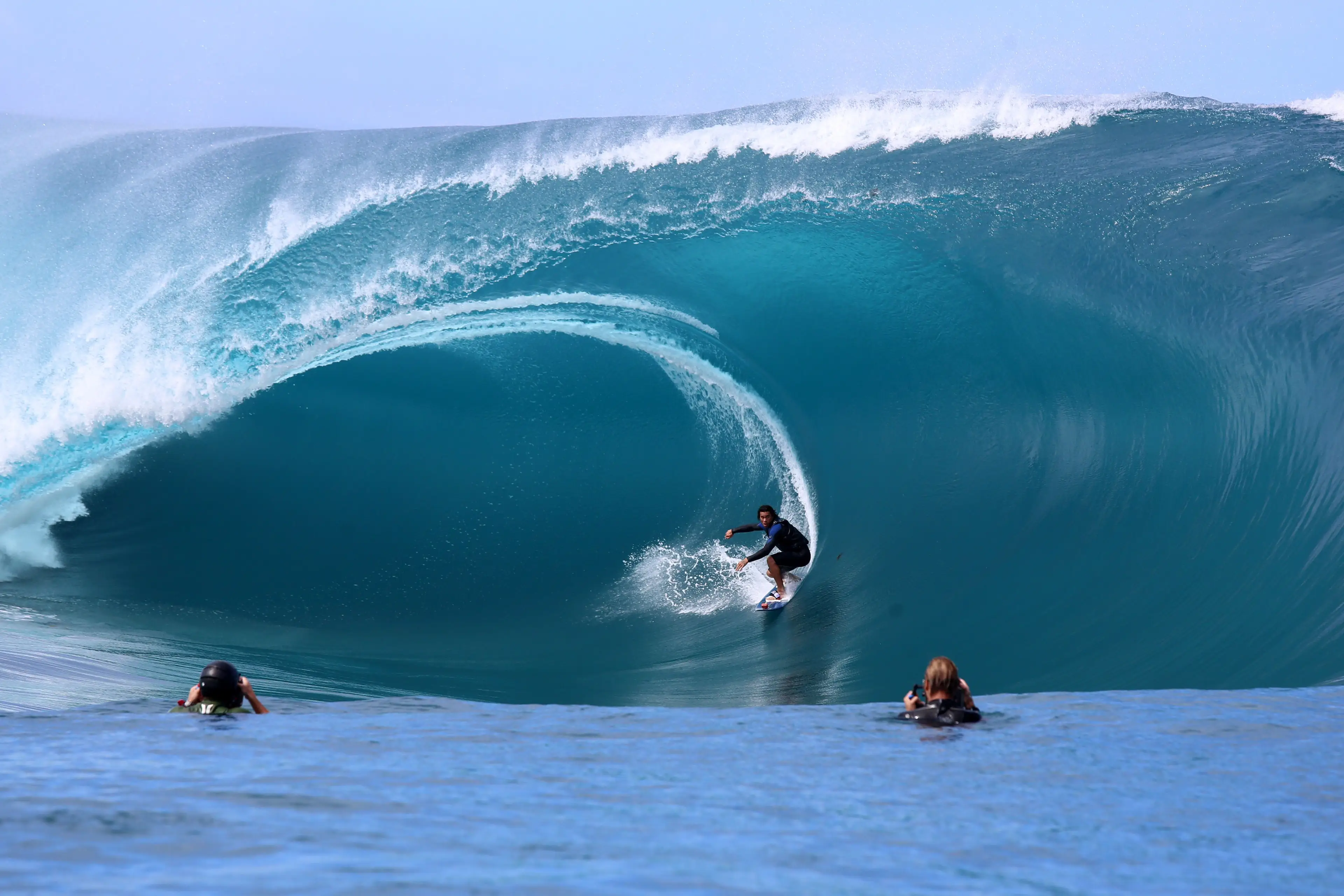 Teahupo’o is known for having some of the 'heaviest' waves. (GREGORY BOISSY/AFP via Getty Images)