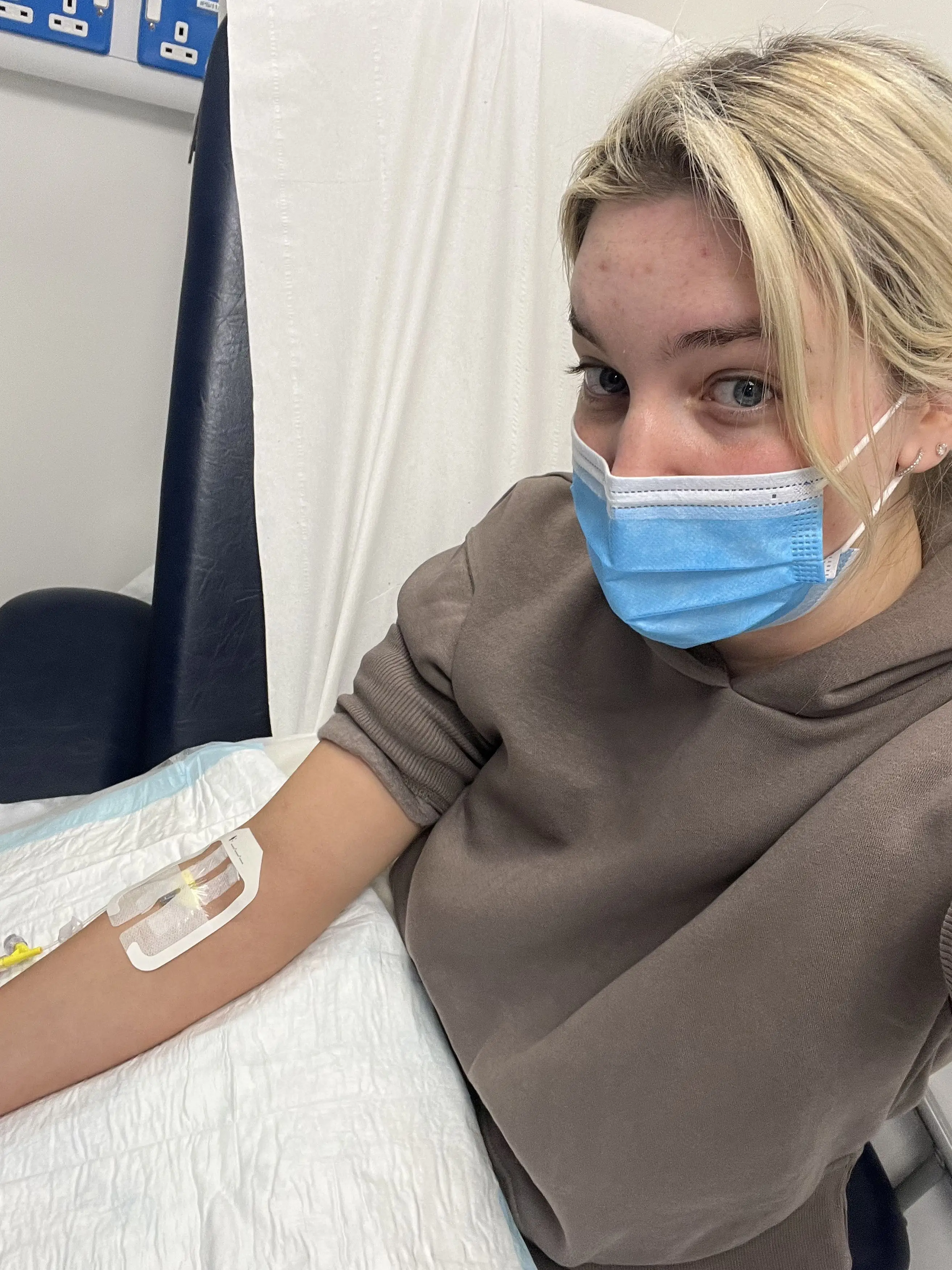 After developing a cough, she went to get herself checked out.