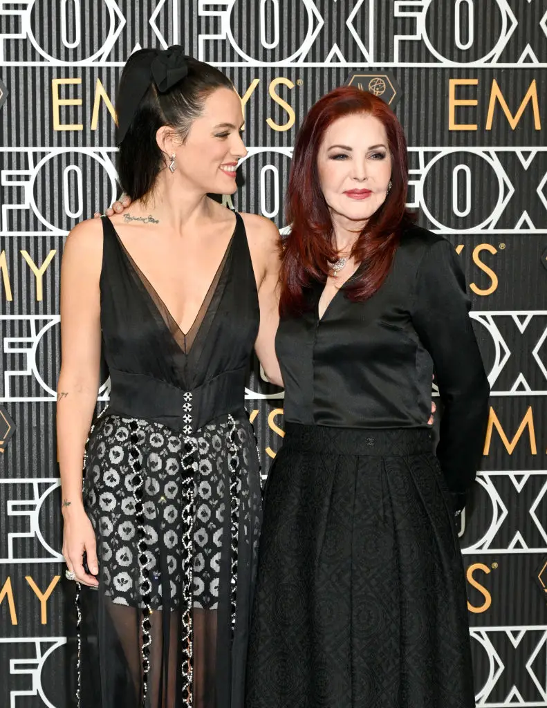 Riley Keough and Priscilla Presley have rubbished claims that she is the biological mother of John Travolta's son (Michael Buckner/Variety via Getty Images)