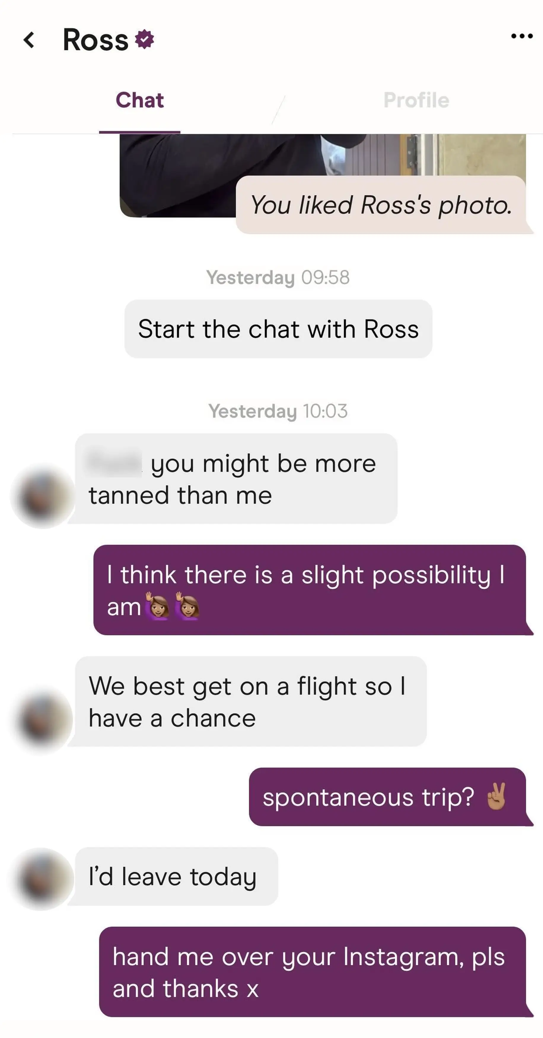 Ross had apparently only been on Hinge for a week. (Kennedy News & Media)