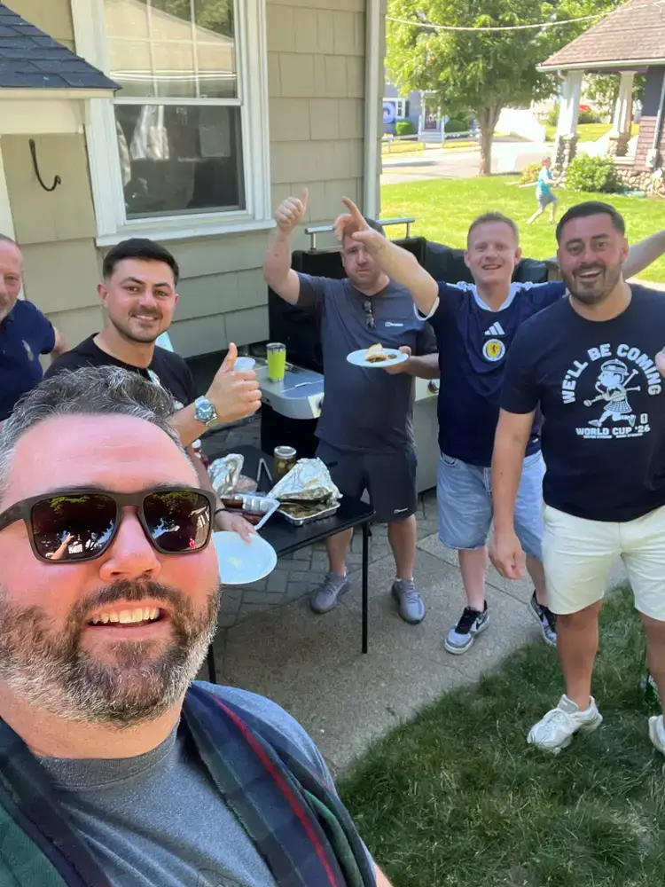 Mike Morrison has been making friends with his local group of Scotland fans (MikeMorrison/X)