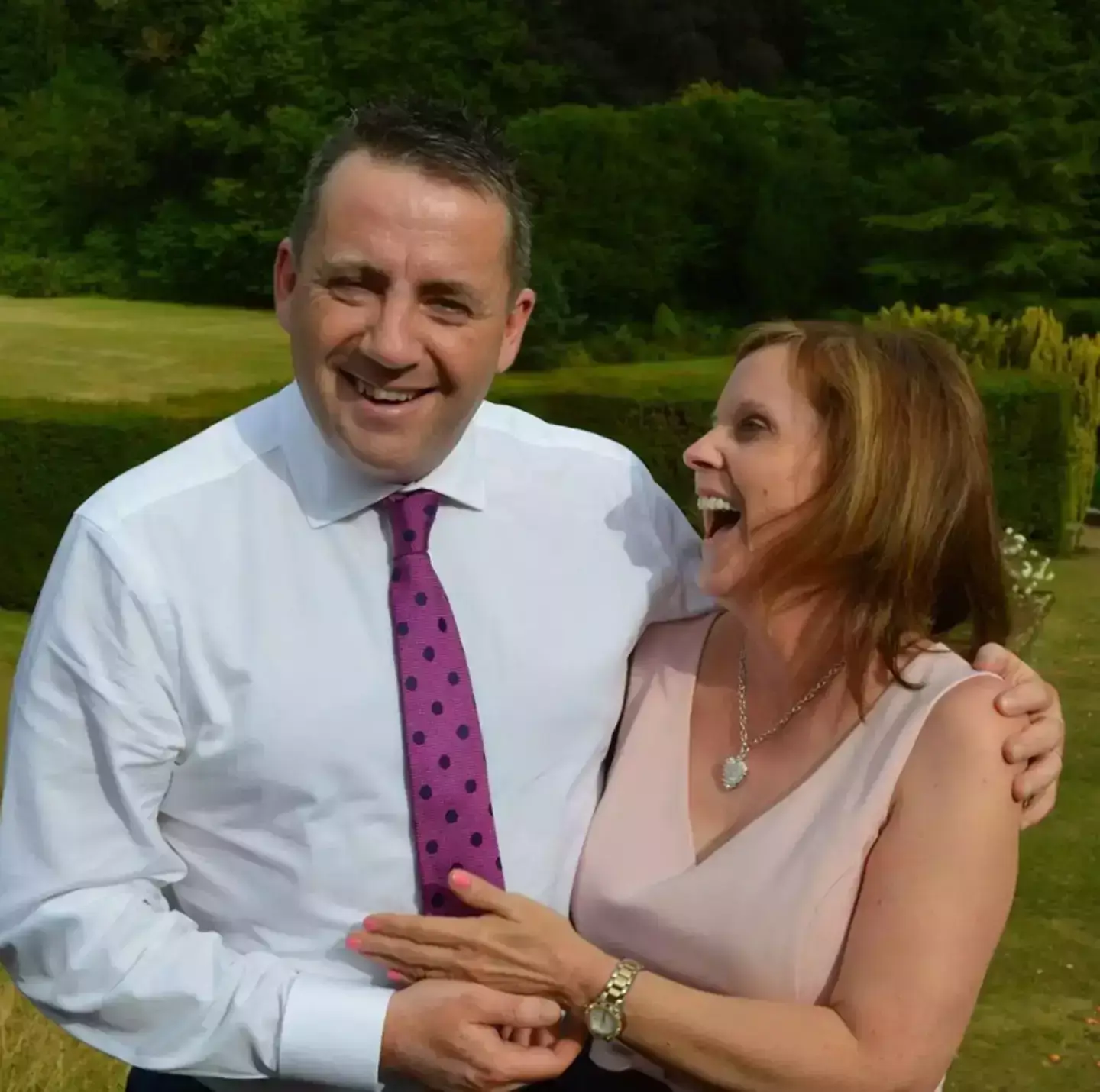 BBC commentator John Hunt and his wife Carol. (BBC)